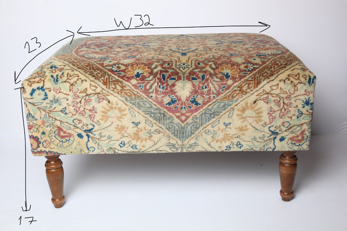 Antique Carpet Ottoman