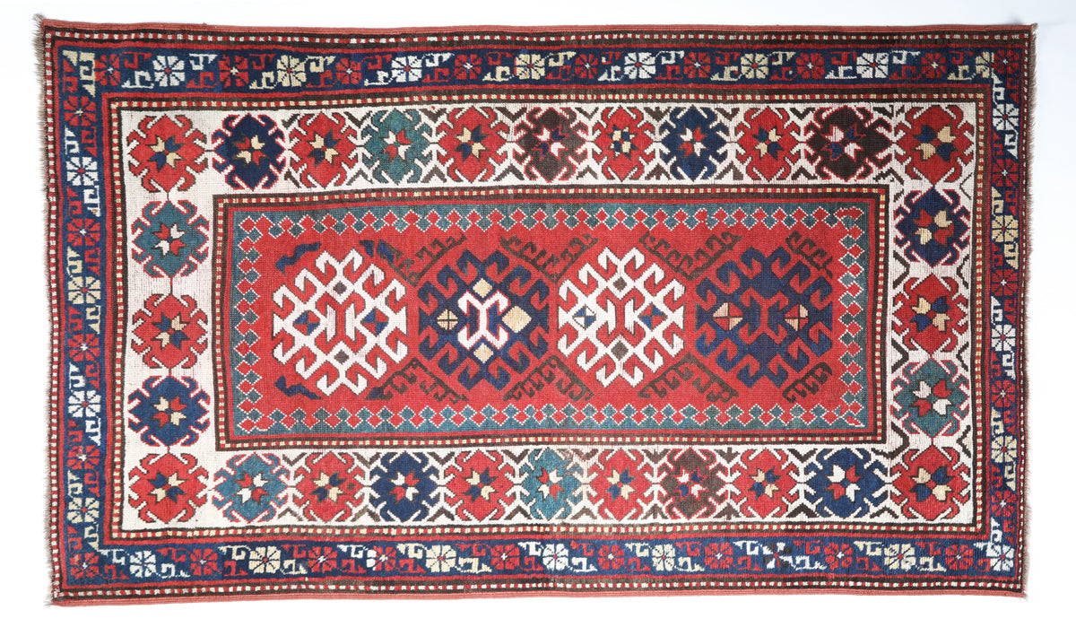 Antique Bordjalo Kazak Carpet