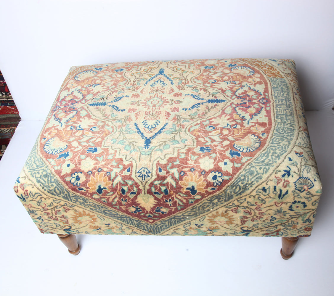 Antique Carpet Ottoman