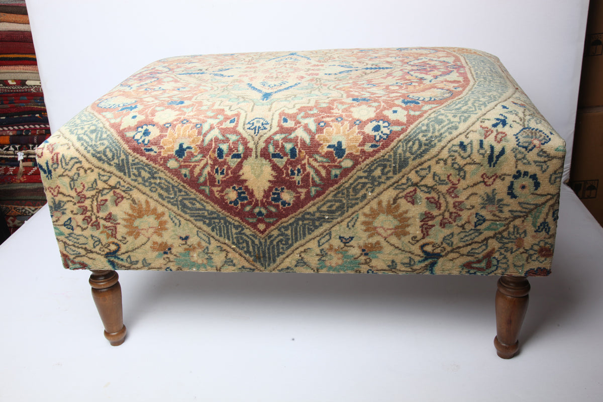 Antique Carpet Ottoman
