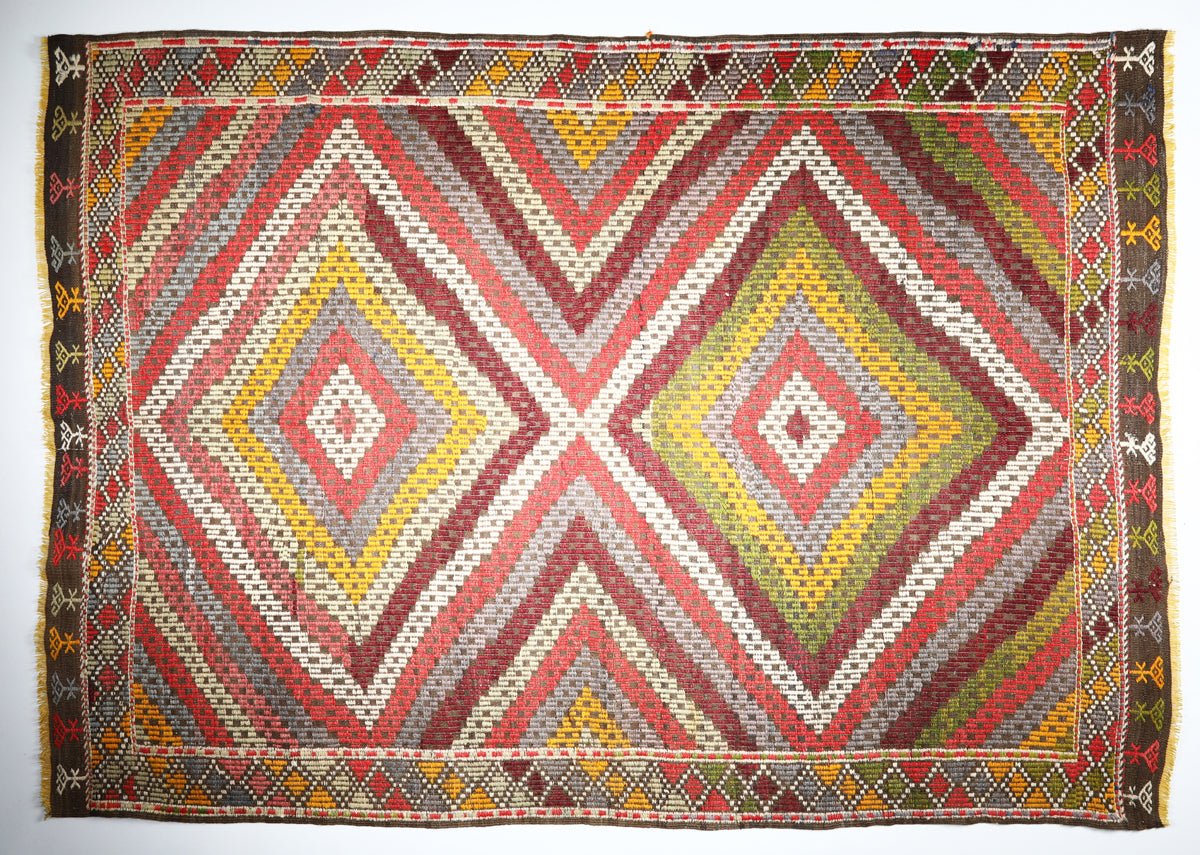 Vintage Manisa Cicim Kilim