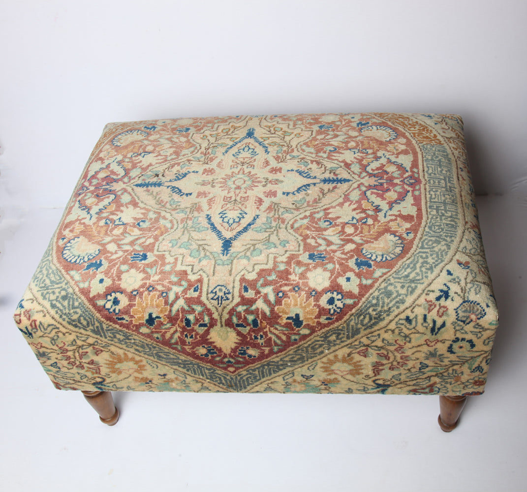 Antique Carpet Ottoman