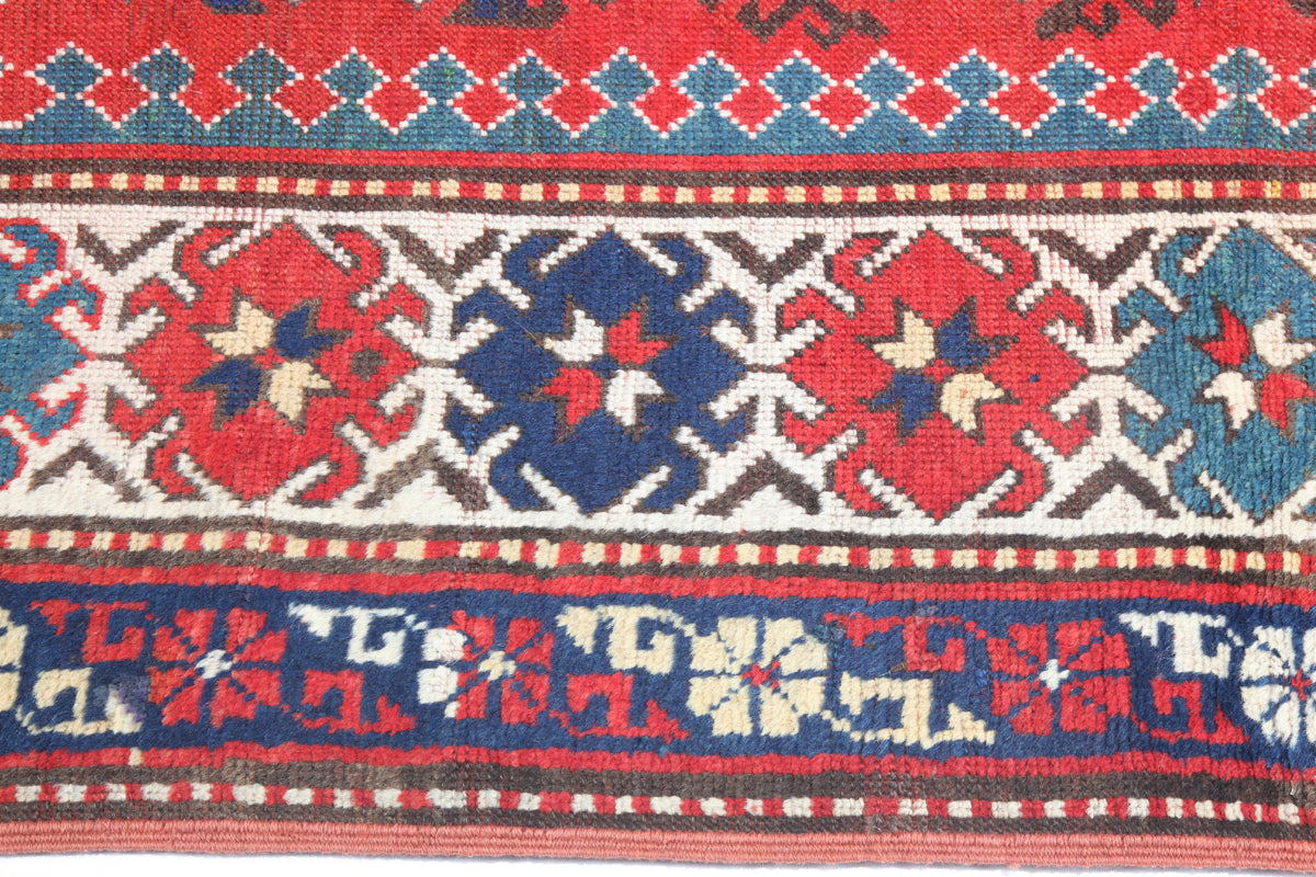 Antique Bordjalo Kazak Carpet
