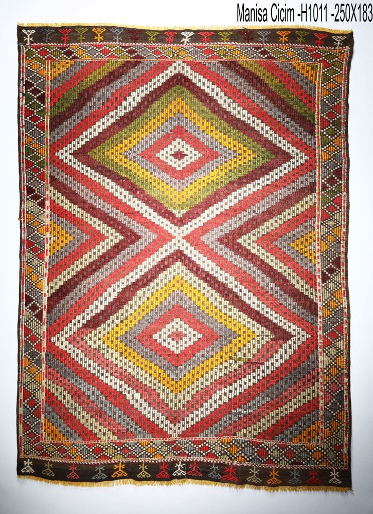 Vintage Manisa Cicim Kilim