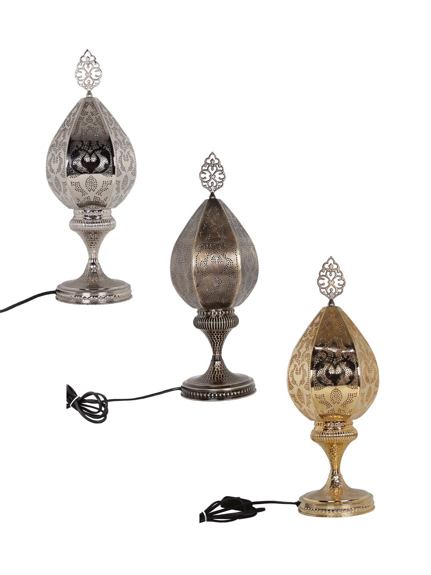 Moroccan Pierced Metal Table Lamp