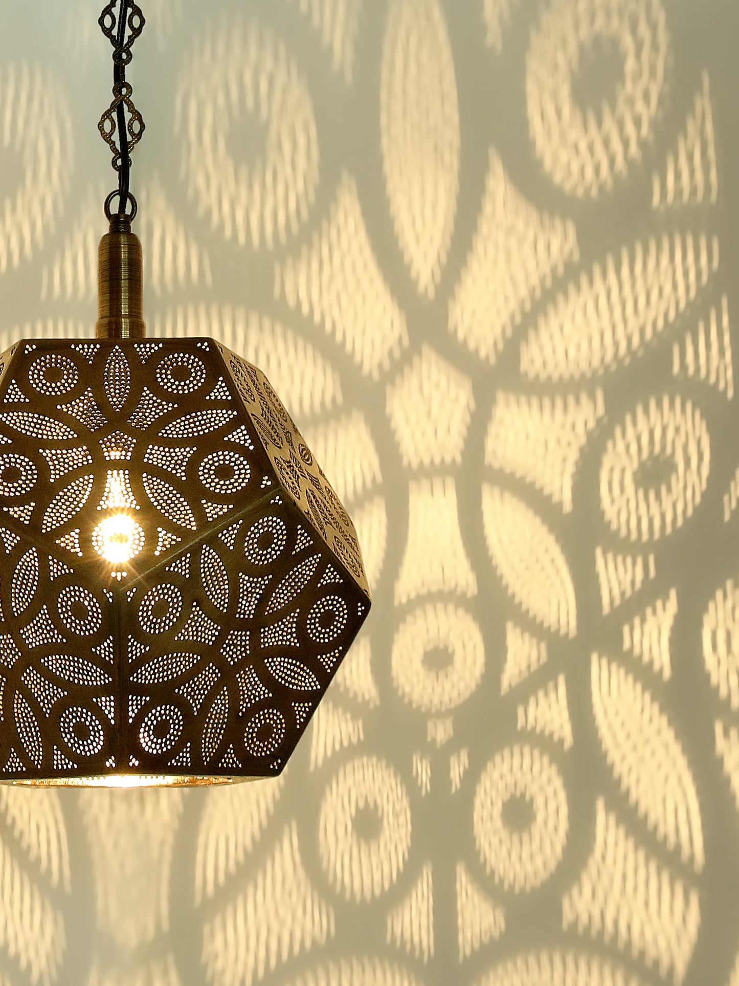 Moroccan Pierced Metal Pendant Light