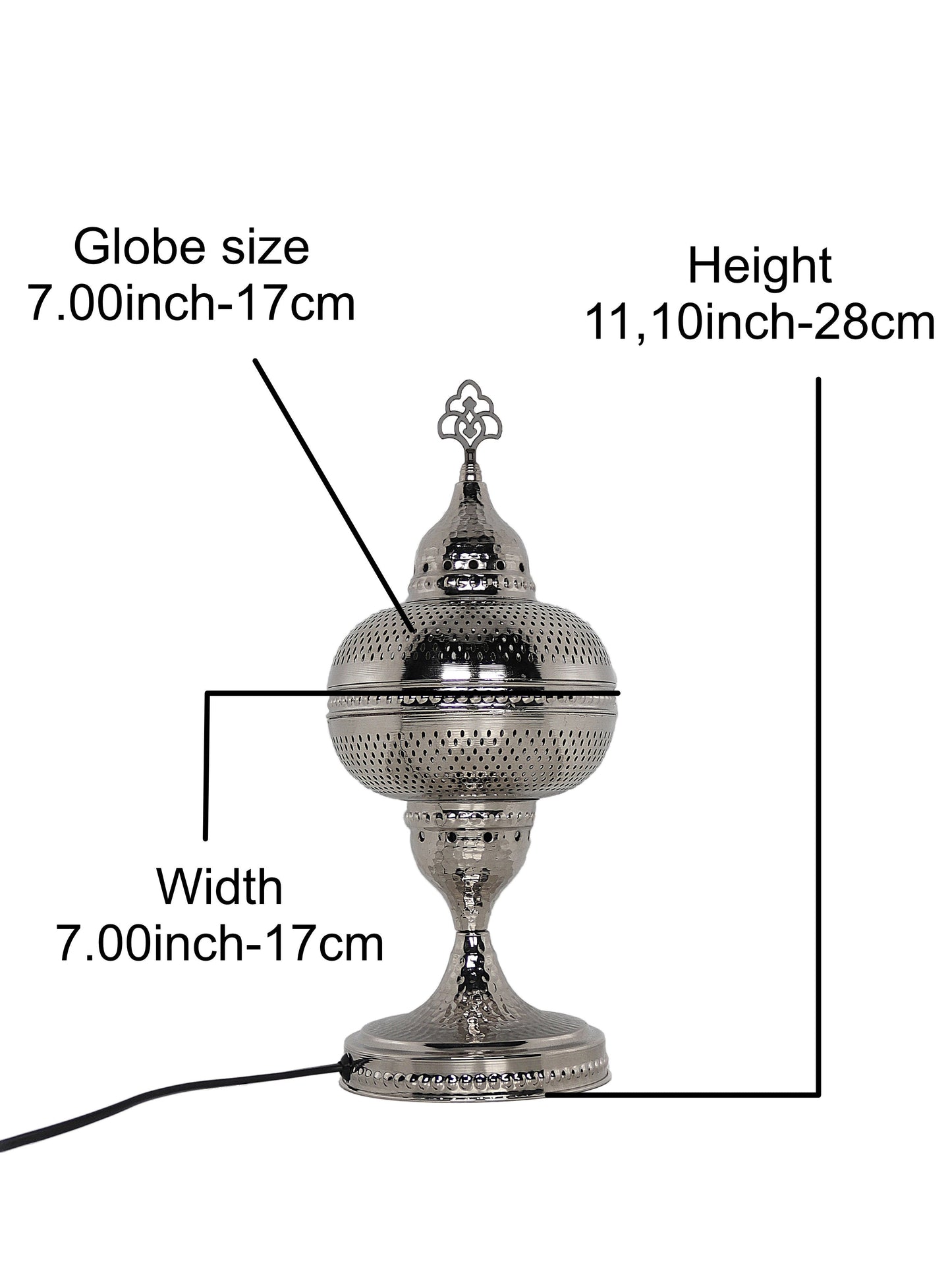 Moroccan Pierced Metal Table Lamp