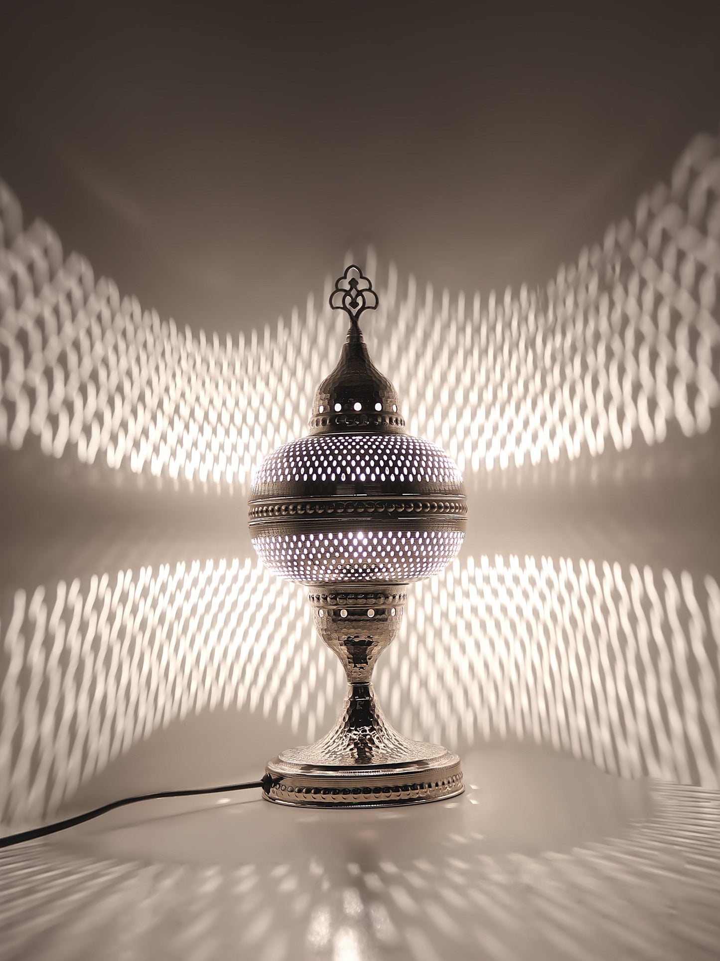 Moroccan Pierced Metal Table Lamp