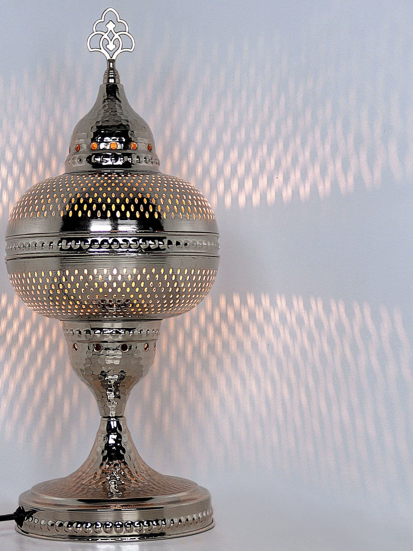 Moroccan Pierced Metal Table Lamp