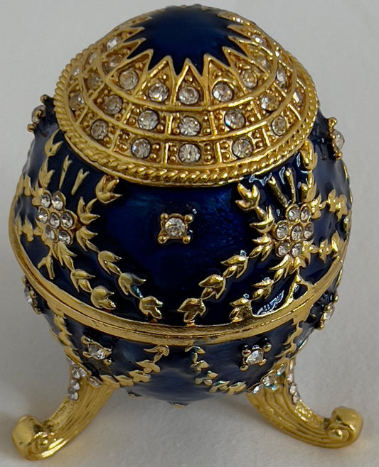 Bronze Hand-Painted Jewelry Holder Egg