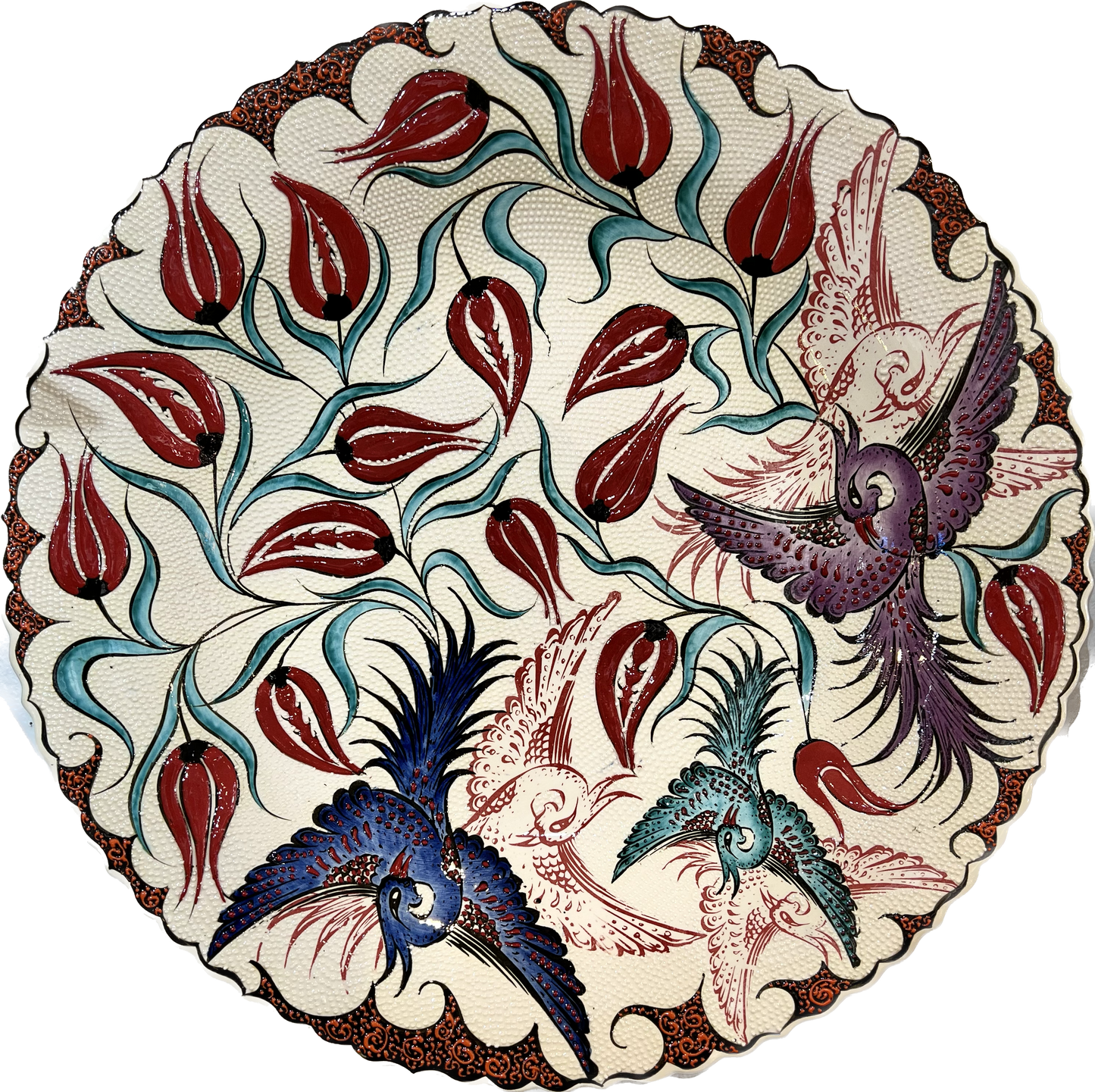 Large Hand Painted Plate from Kutahya