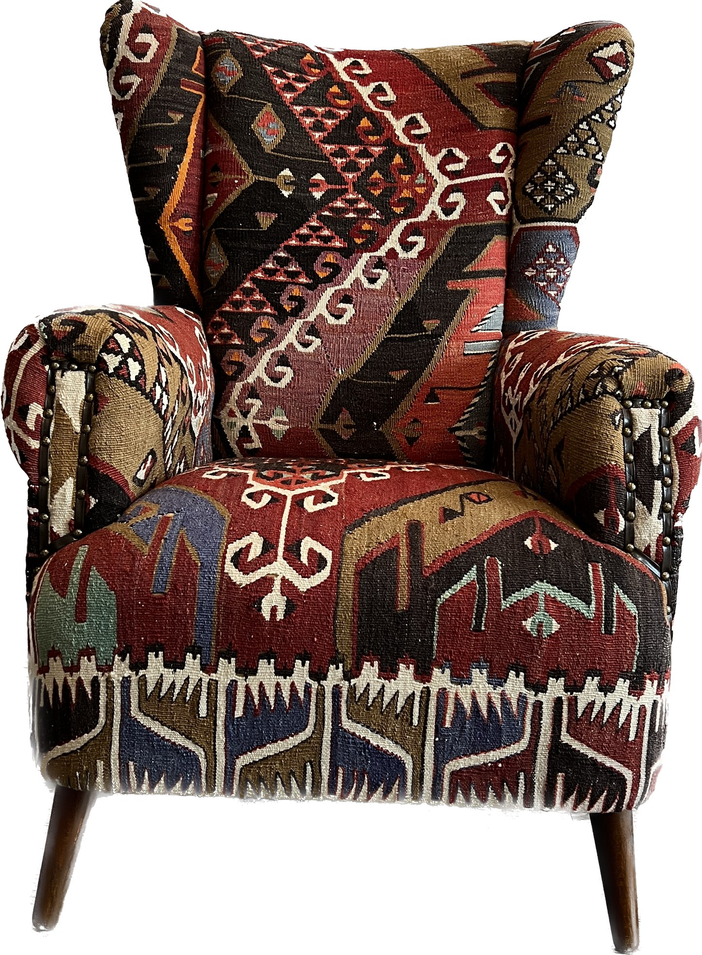 Antique Kilim Rug Armchair from Turkiye