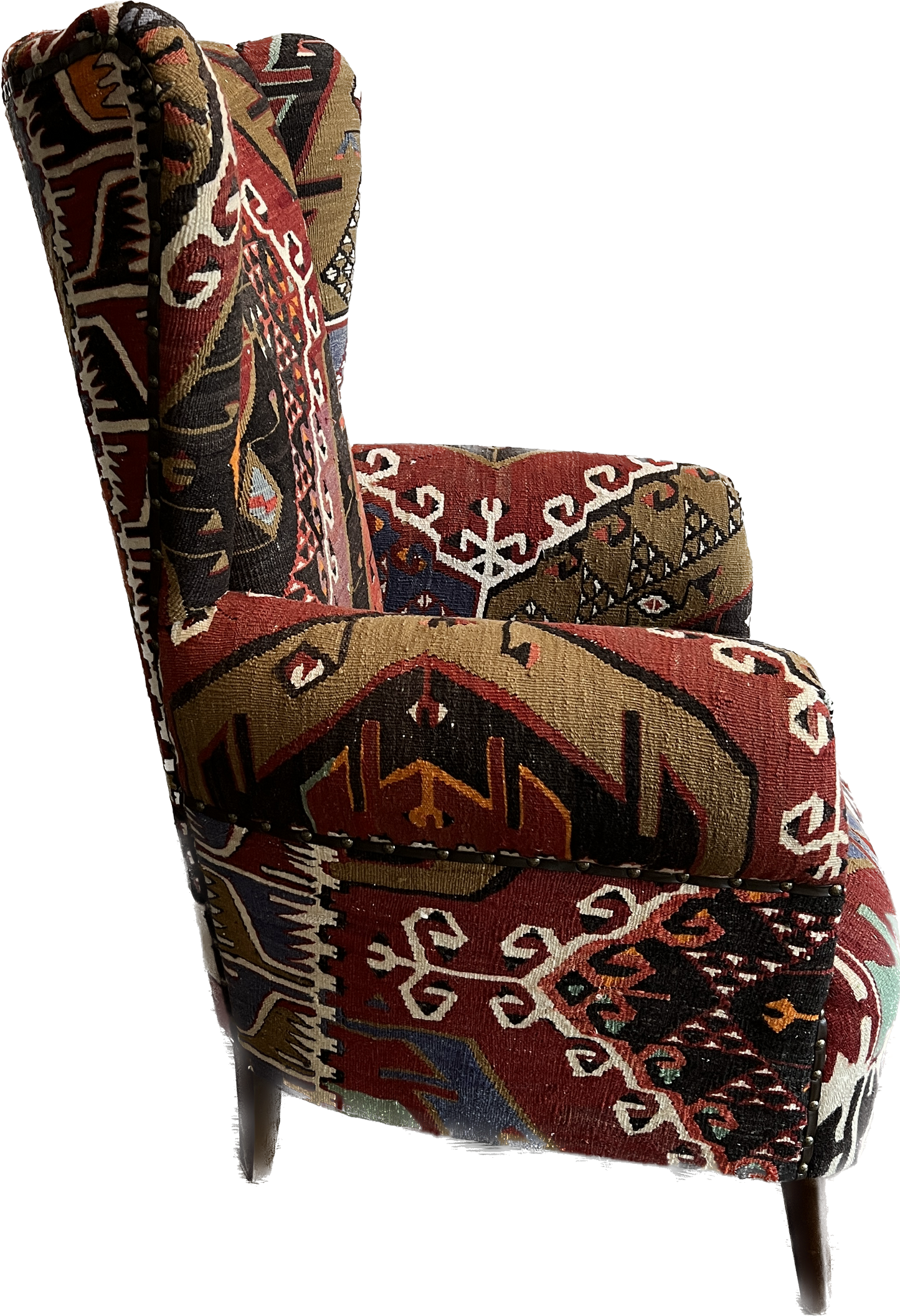 Antique Kilim Rug Armchair from Turkiye