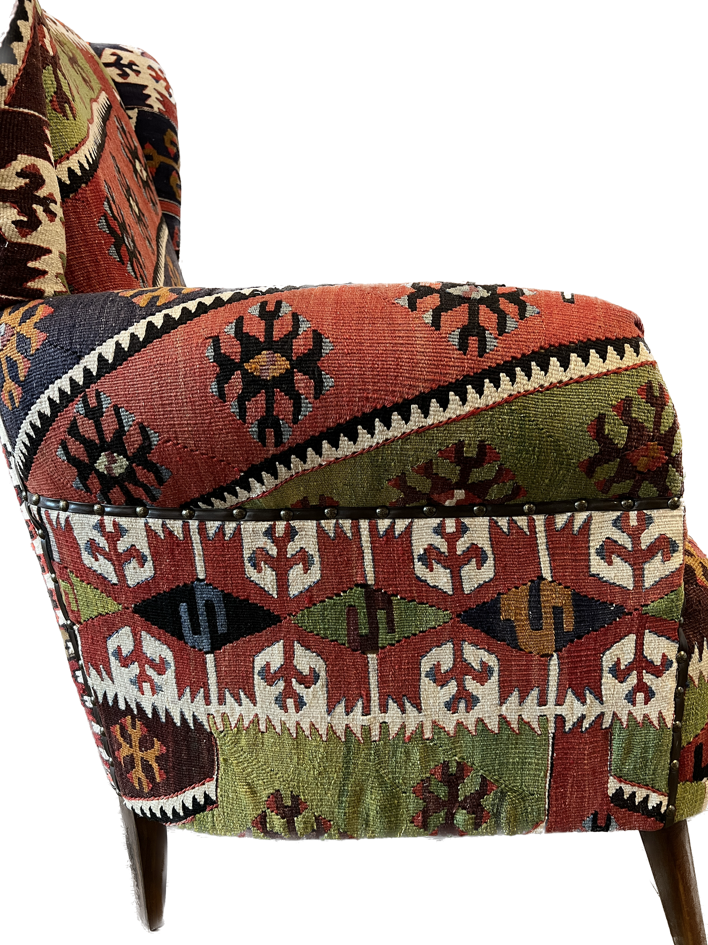 Antique Kilim Rug Armchair from Turkey