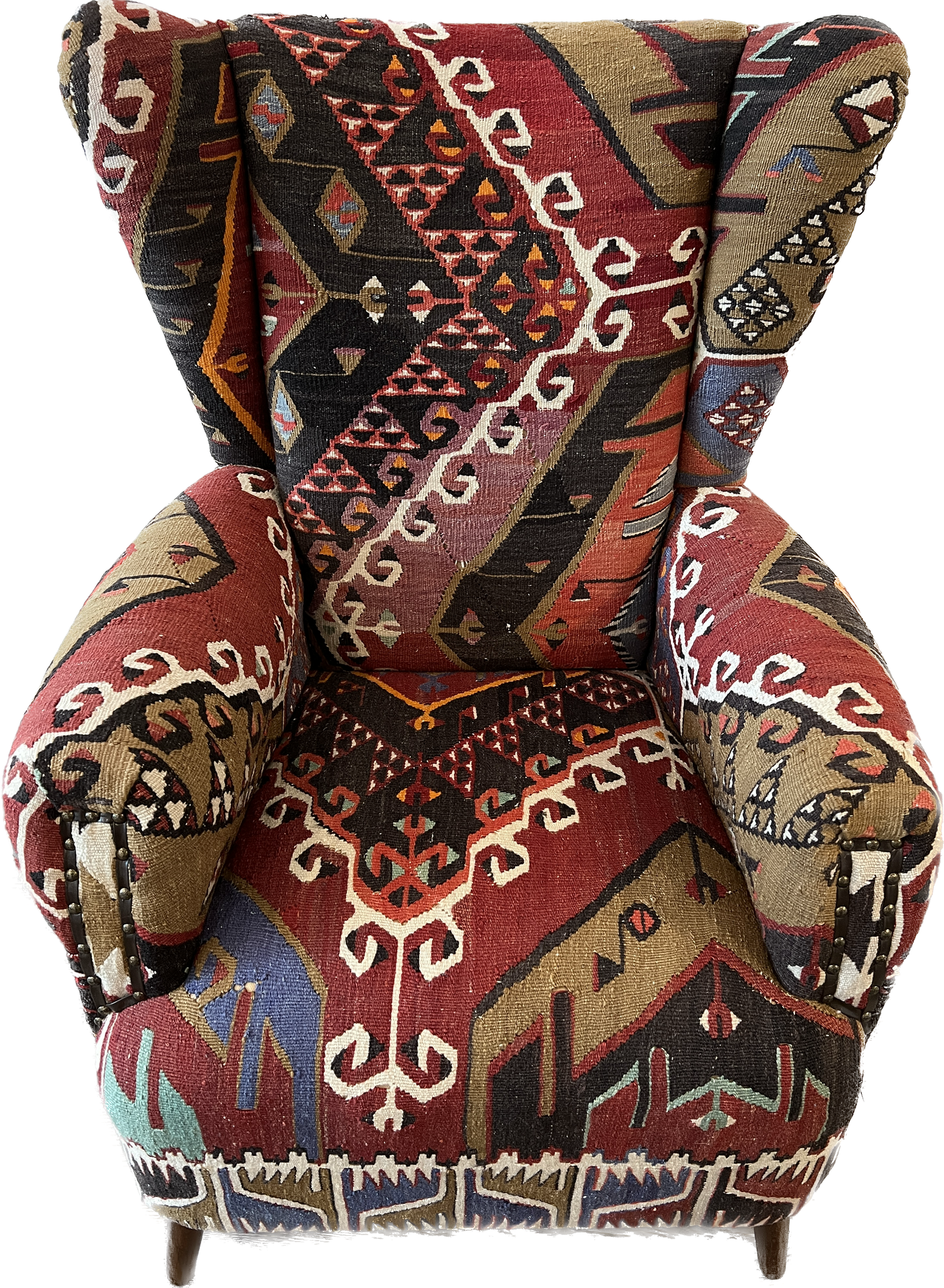 Antique Kilim Rug Armchair from Turkiye