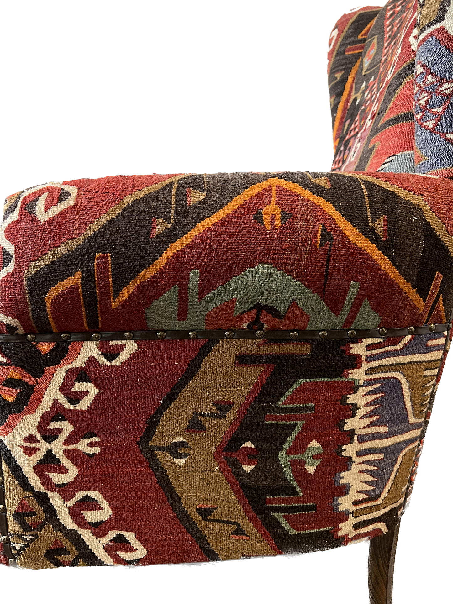 Antique Kilim Rug Armchair from Turkiye