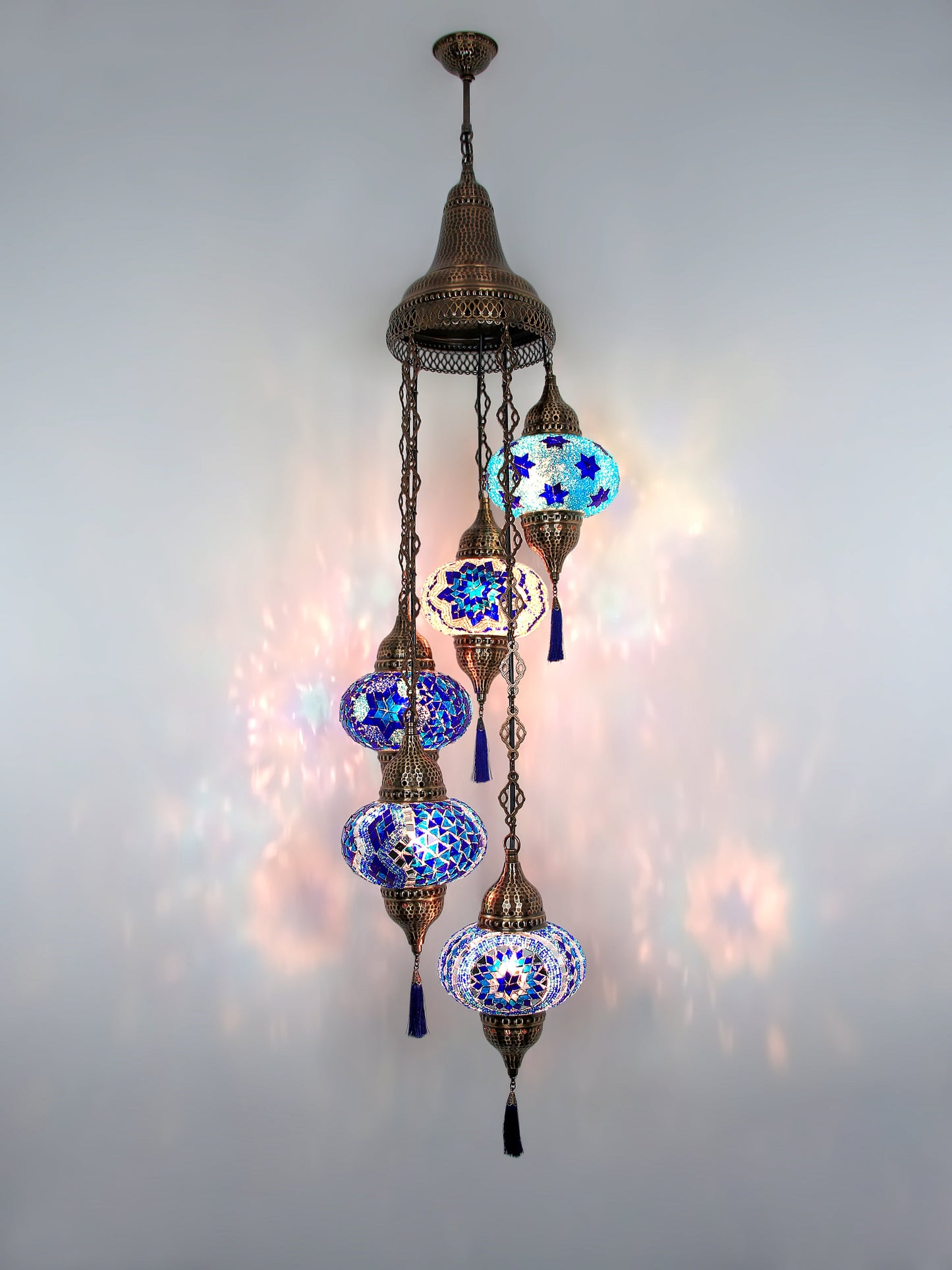 Turkish Mosaic Glass Chandelier