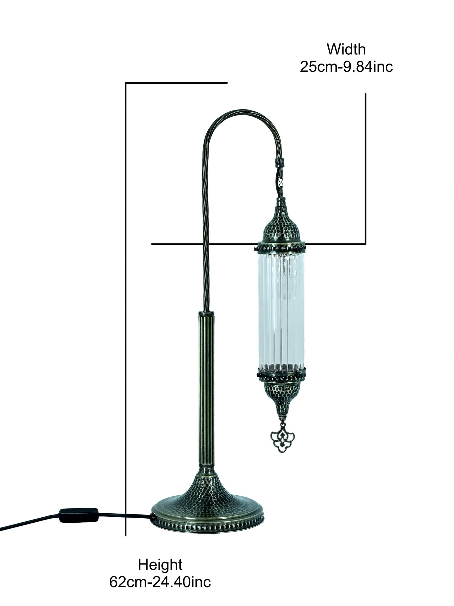 Ottoman Clear Glass Table Lamp