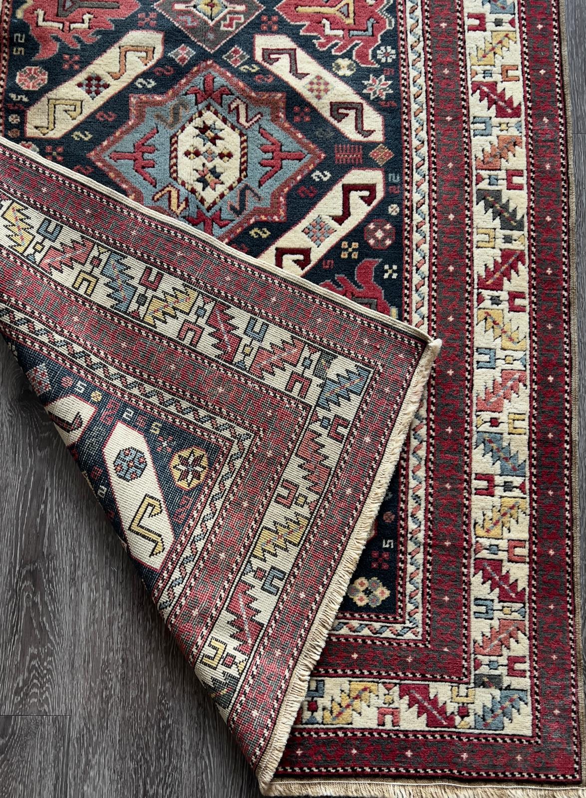 TURKISH SHIRVAN RUG/CARPET WITH HOLLY WINE GLASS