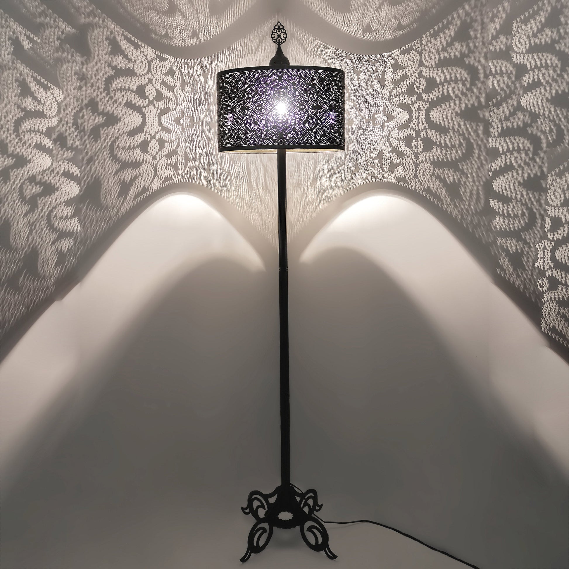 Moroccan Pierced Metal Floor Lamp