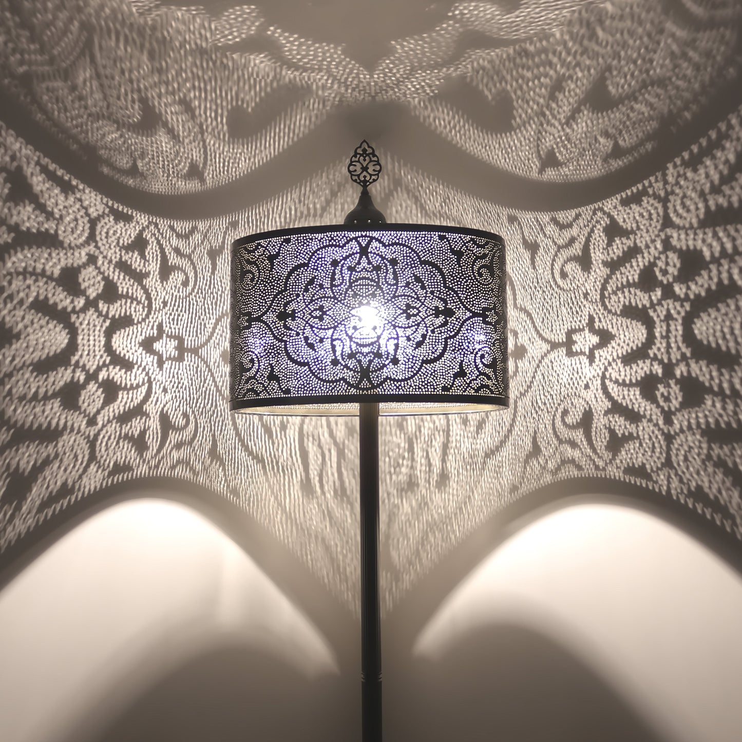 Moroccan Pierced Metal Floor Lamp