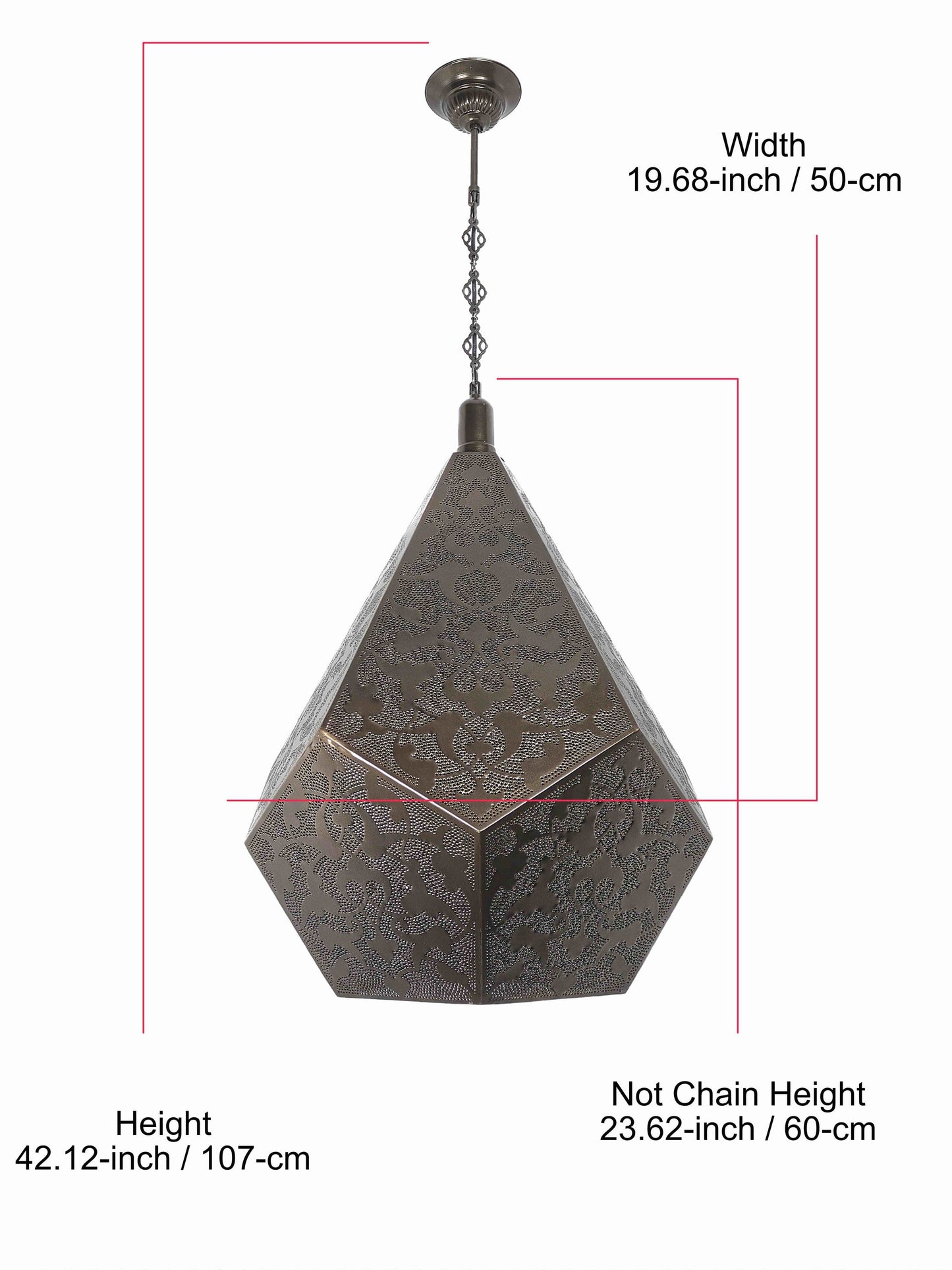 Morrocan Pierced Metal Pendant Light