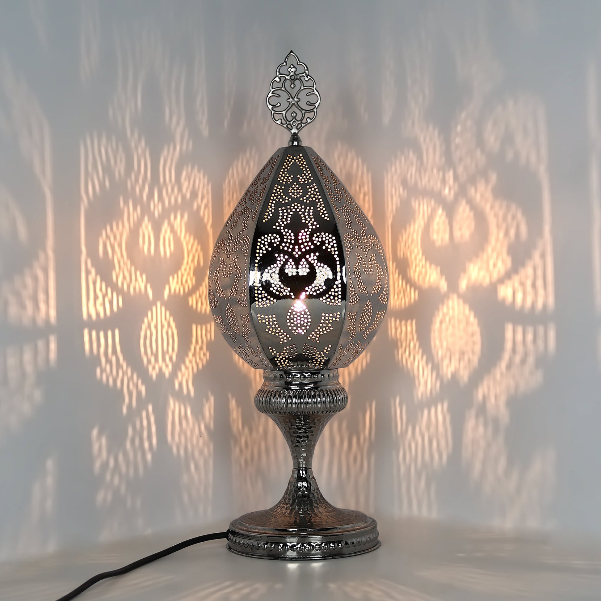 Morrocan Pierced Metal Table Lamp