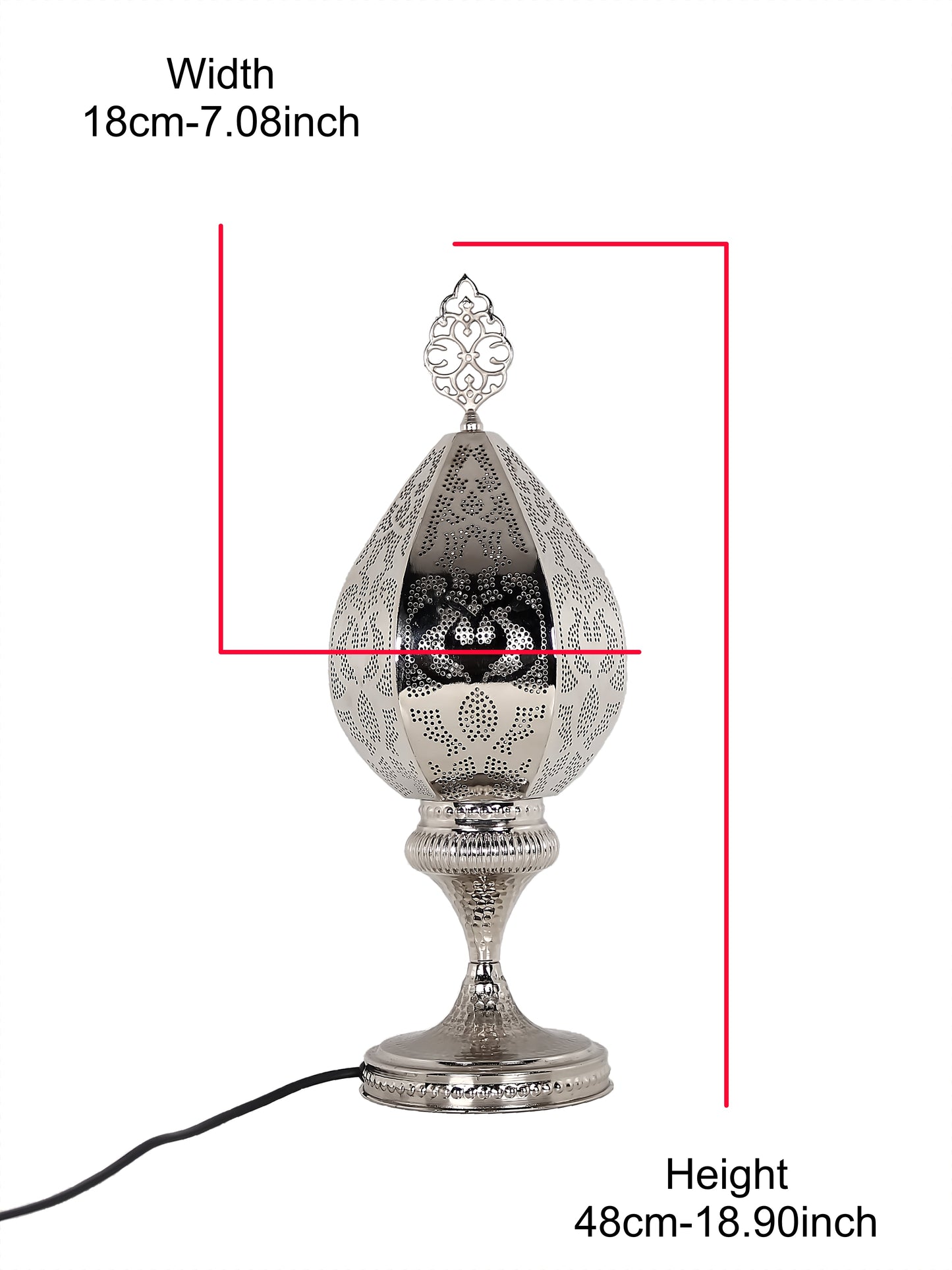 Morrocan Pierced Metal Table Lamp