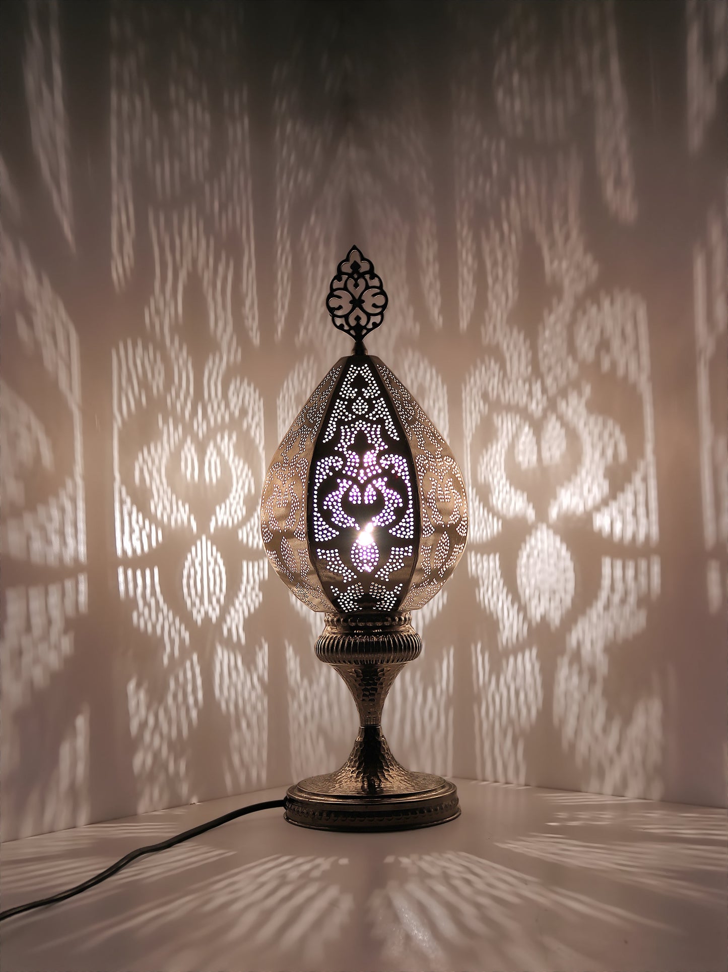 Morrocan Pierced Metal Table Lamp