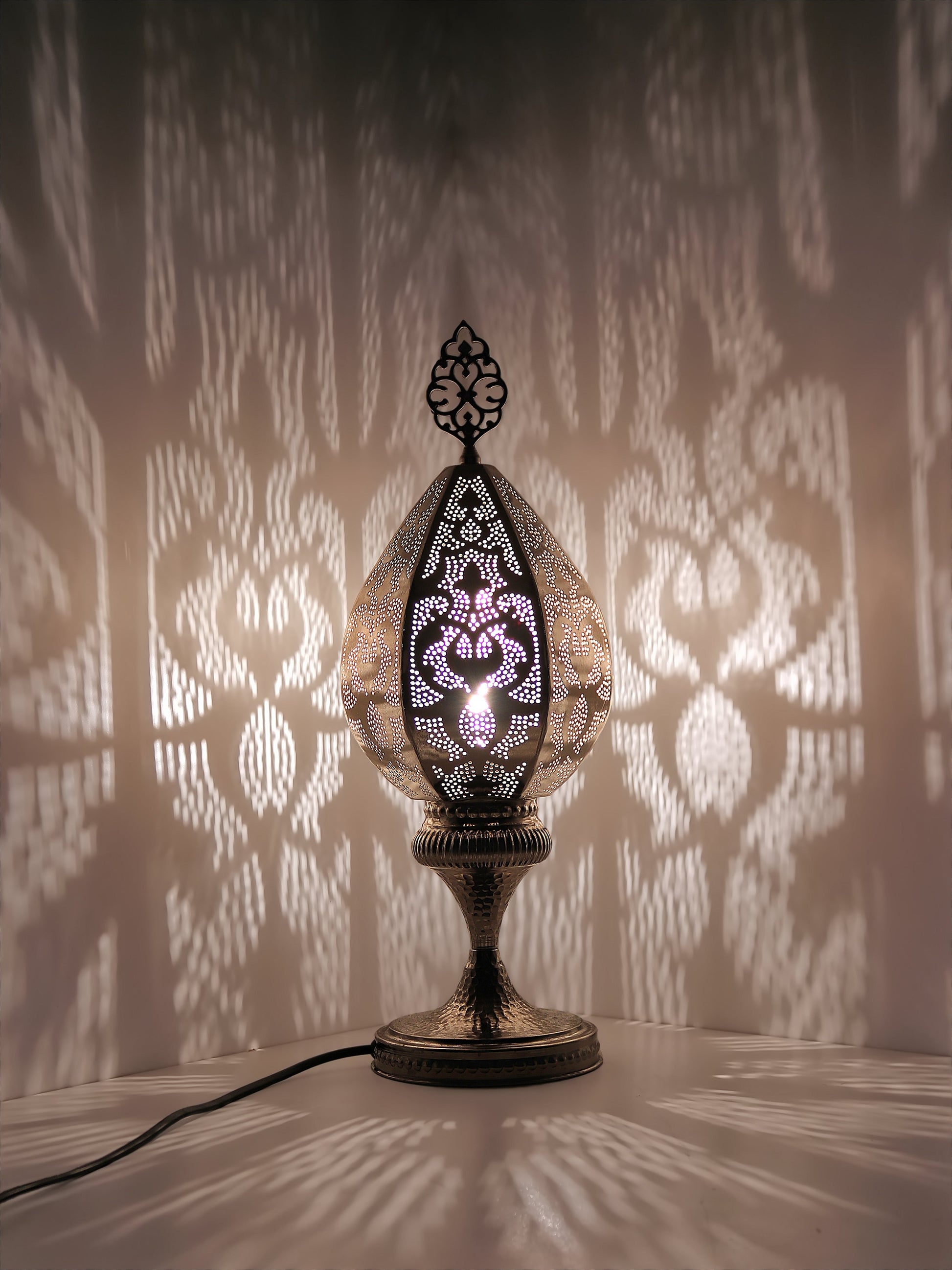 Morrocan Pierced Metal Table Lamp