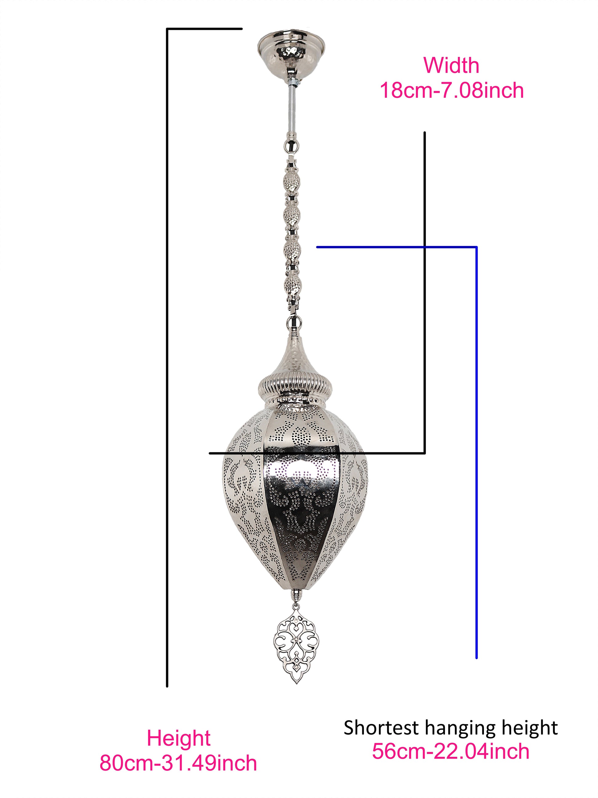 Morrocan Pierced Metal Pendant Light