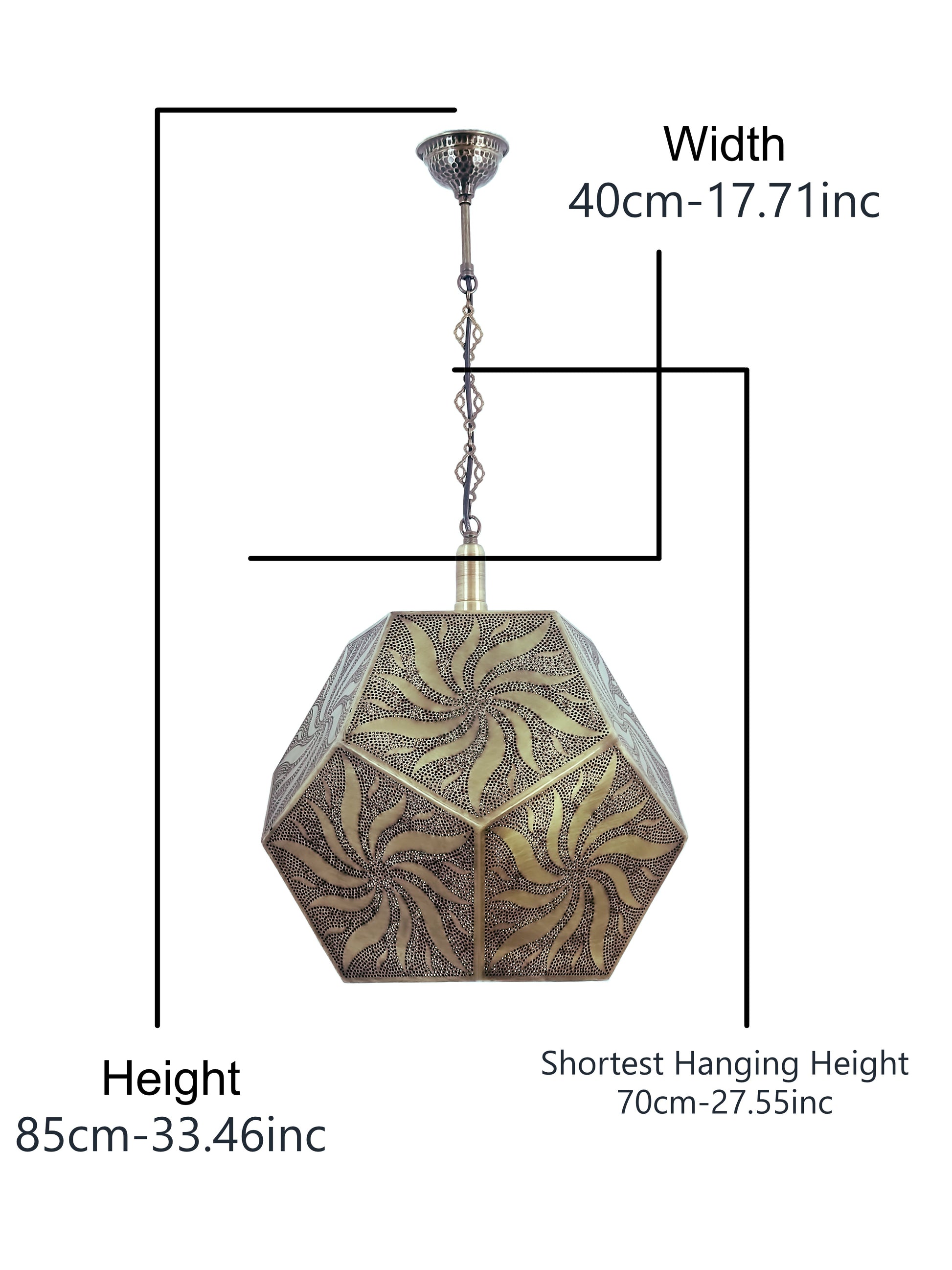Morrocan Pierced Metal Pendant Light