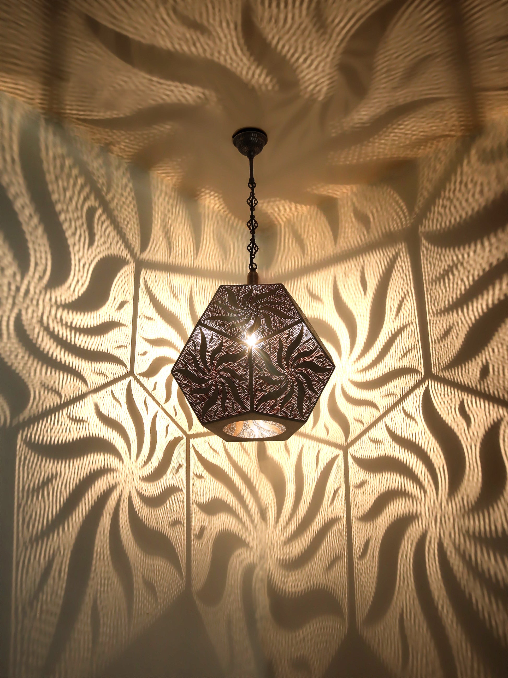 Morrocan Pierced Metal Pendant Light