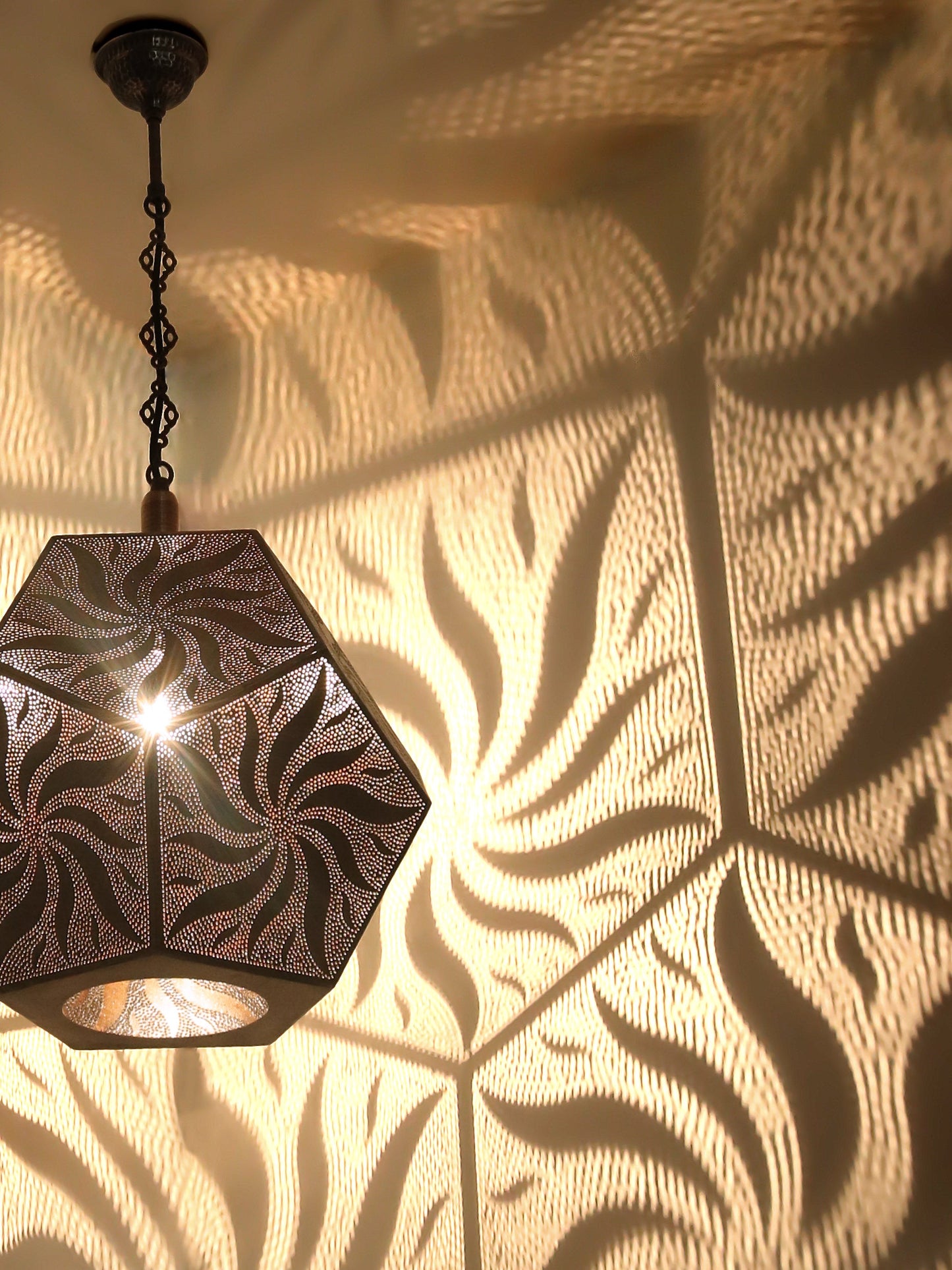 Morrocan Pierced Metal Pendant Light