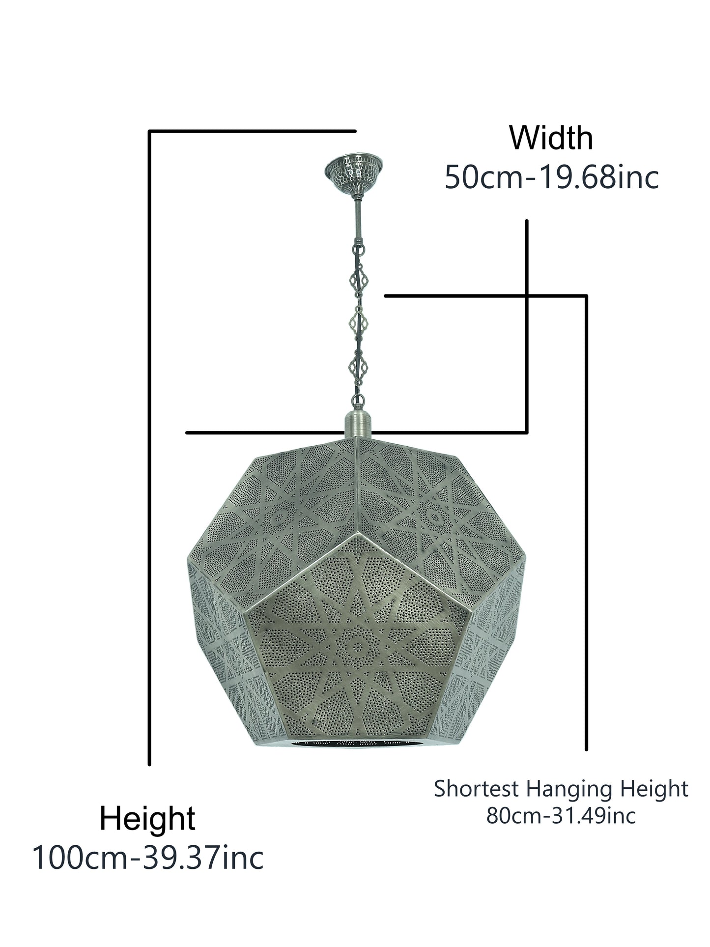 Morrocan Pierced Metal Pendant Light