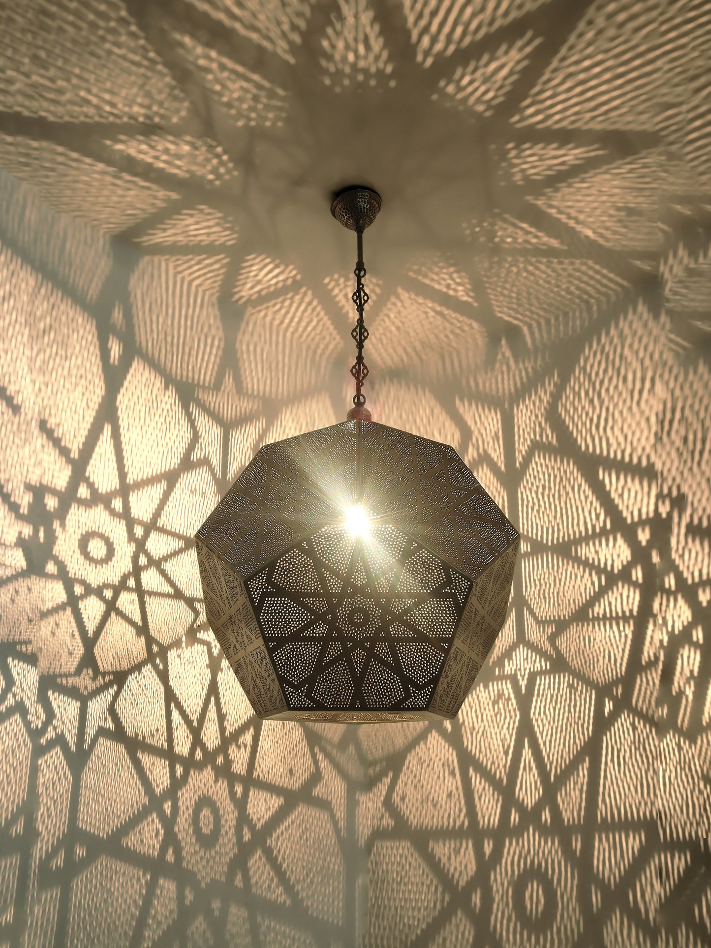 Morrocan Pierced Metal Pendant Light