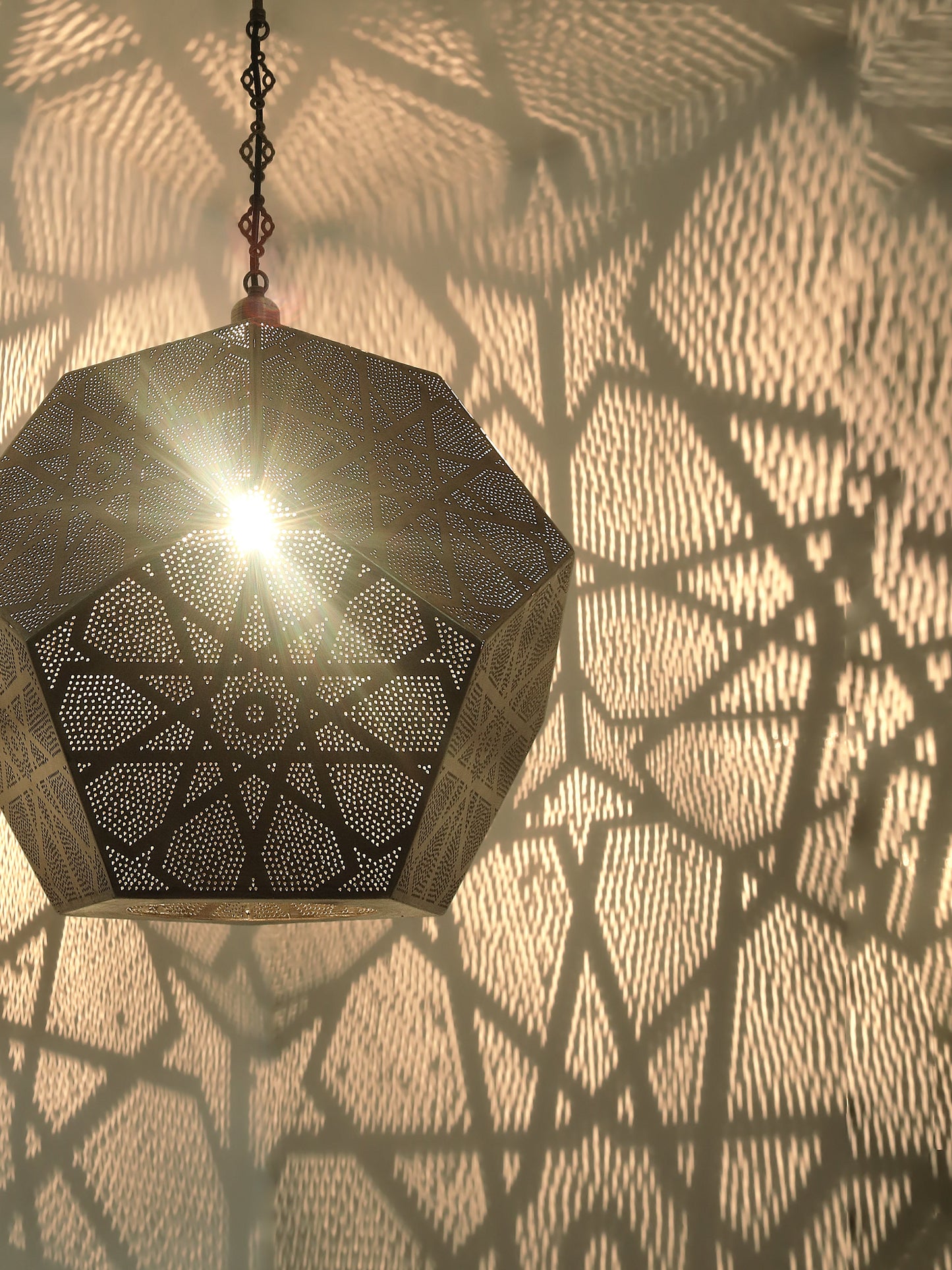 Morrocan Pierced Metal Pendant Light