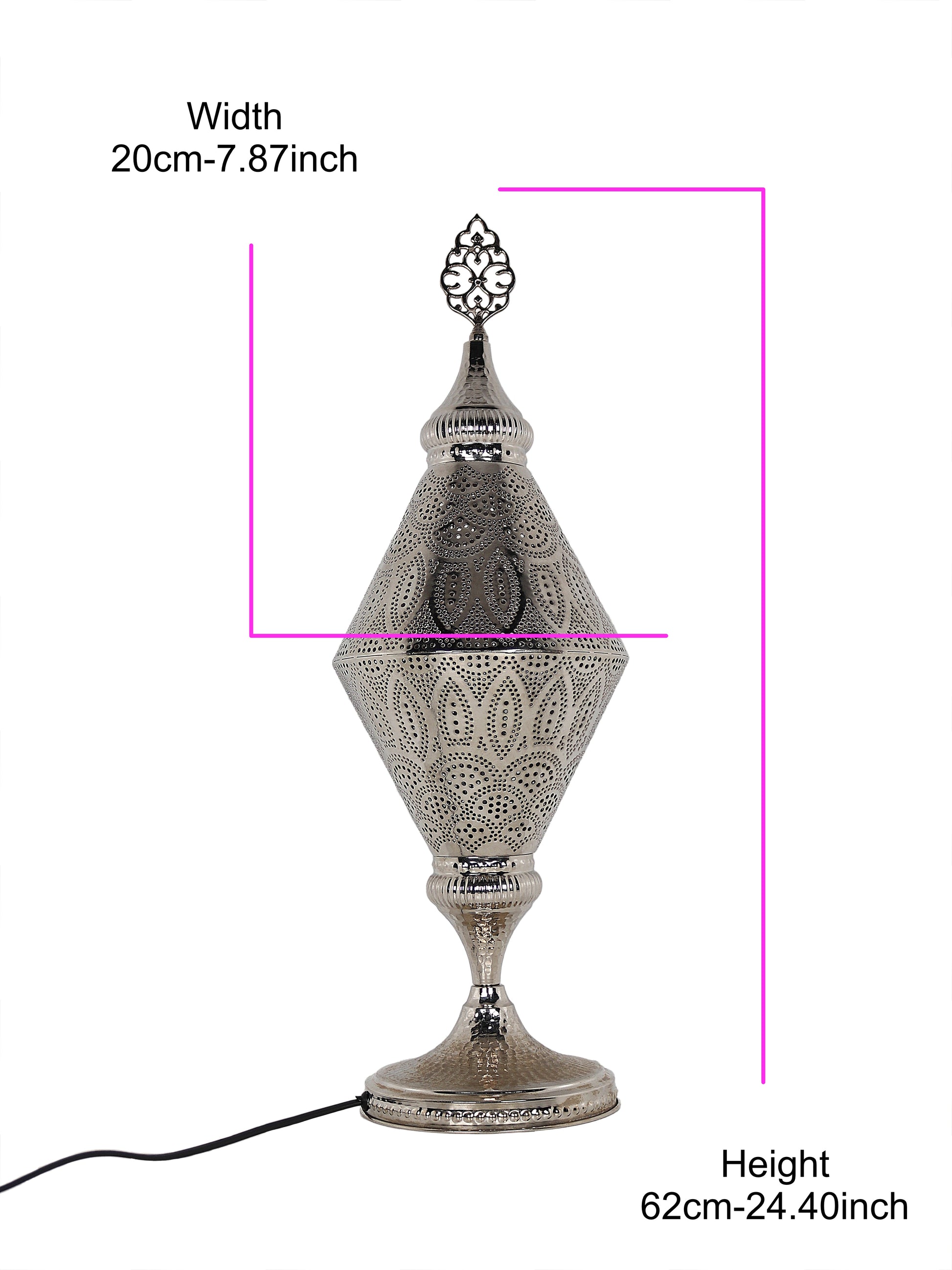 Morrocan Pierced Metal Table Lamp