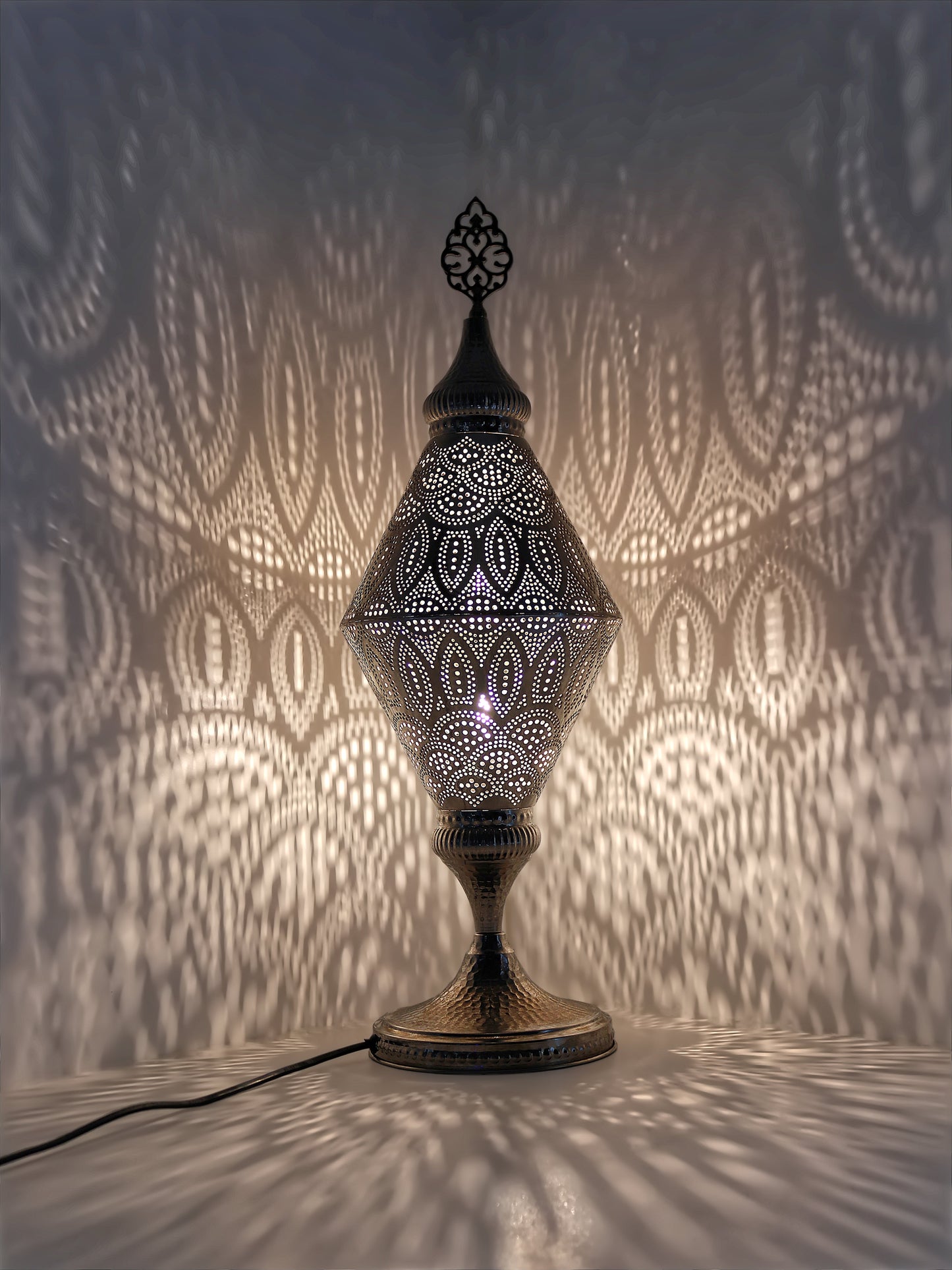 Morrocan Pierced Metal Table Lamp