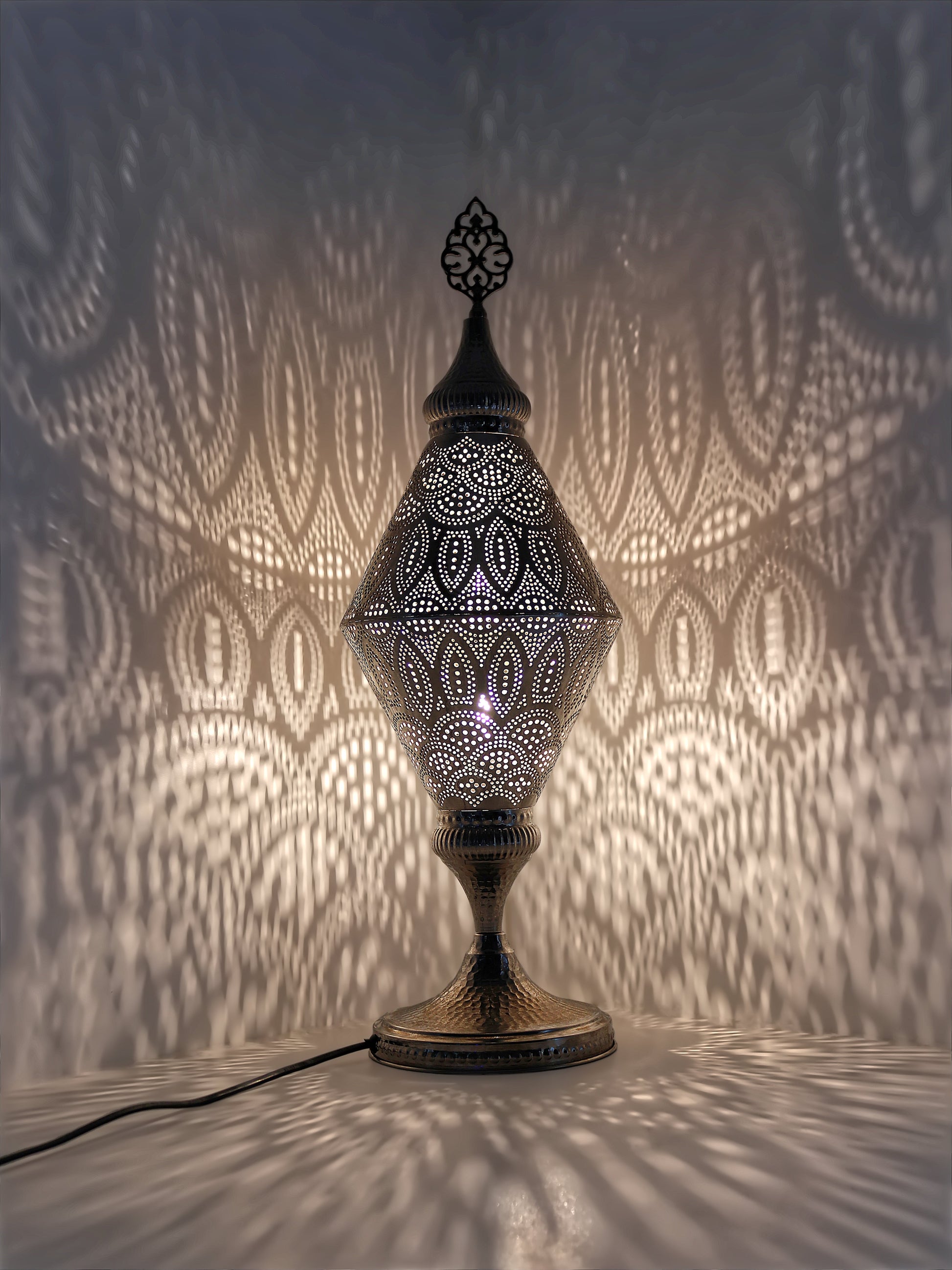 Morrocan Pierced Metal Table Lamp