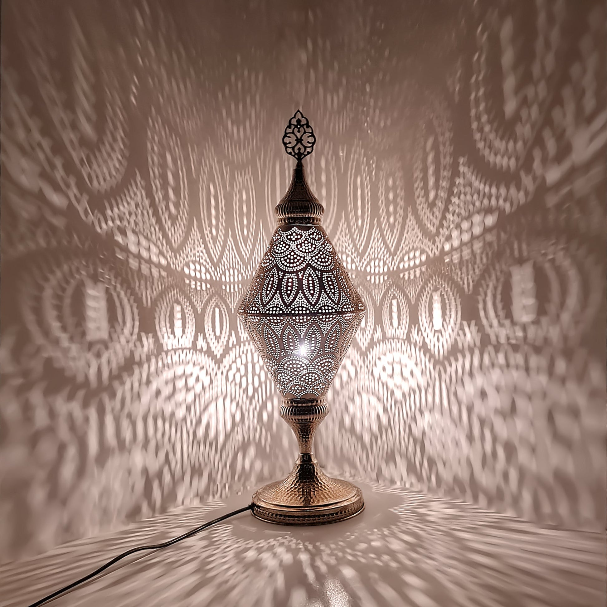 Morrocan Pierced Metal Table Lamp