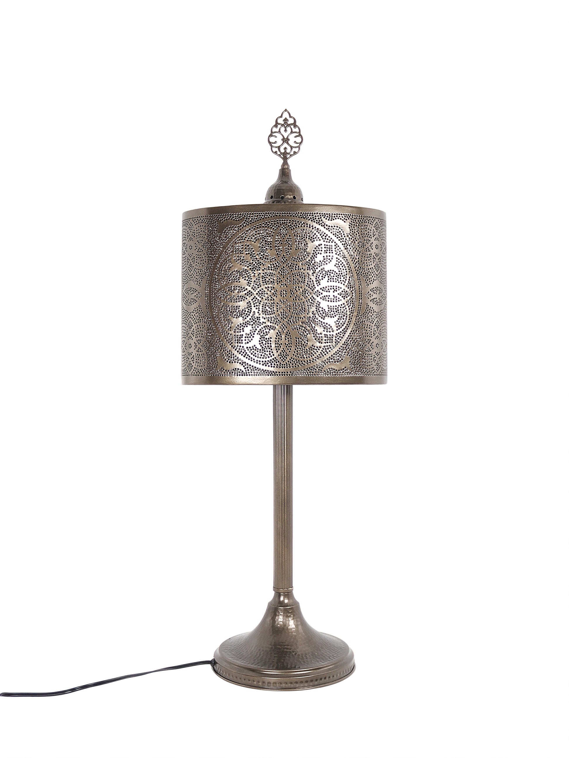 Moroccan Pierced Metal Table Lamp