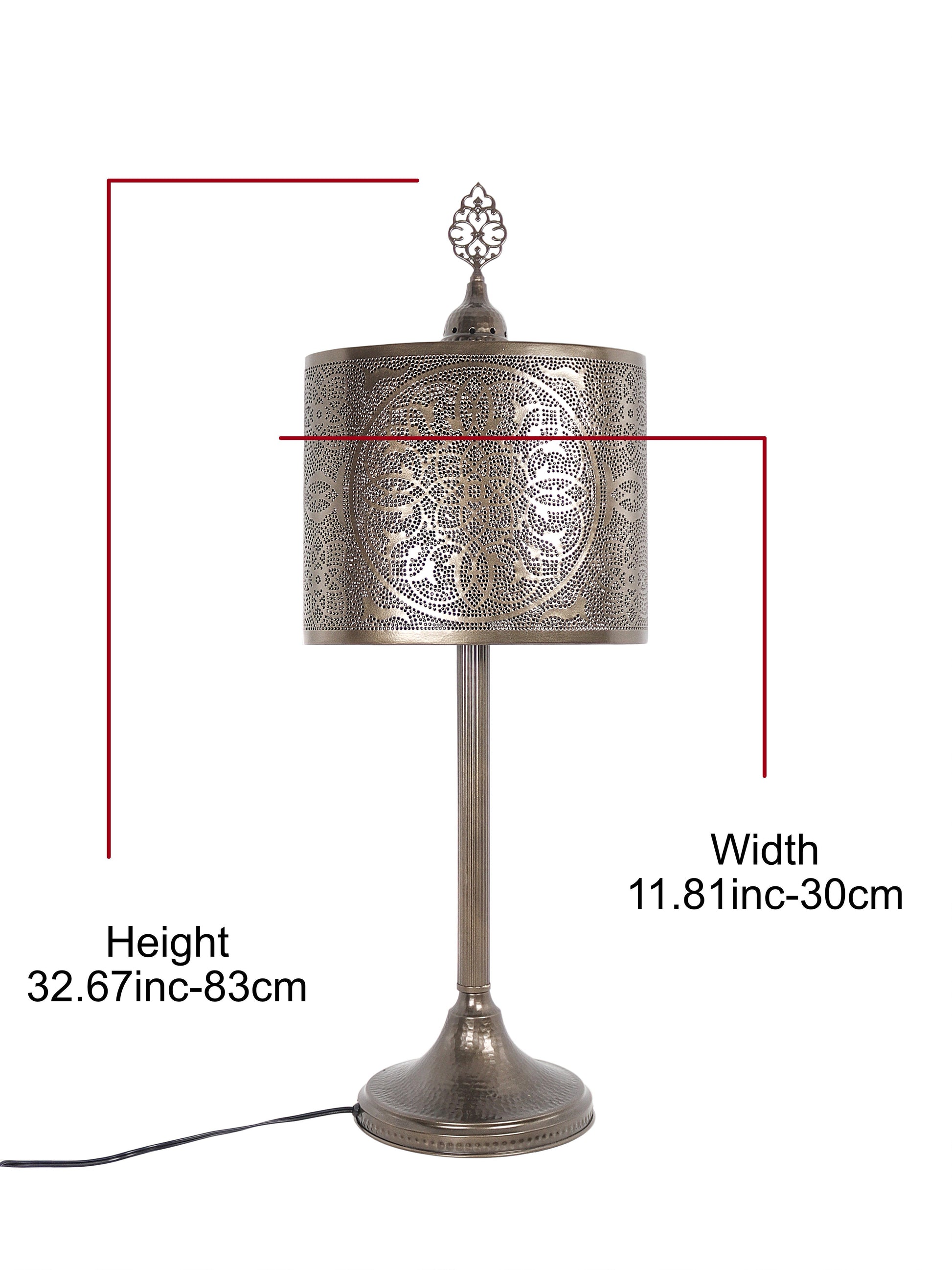 Moroccan Pierced Metal Table Lamp