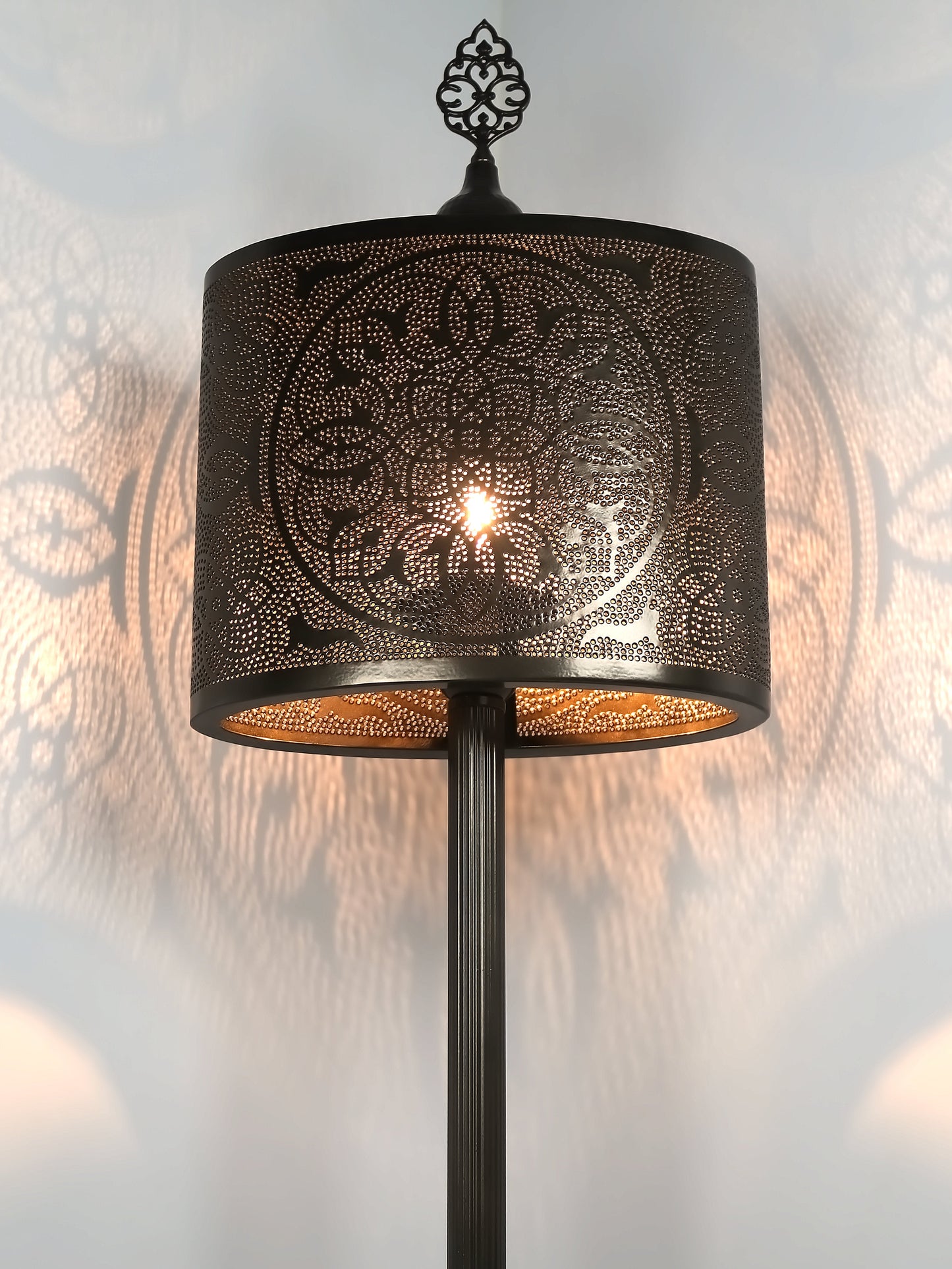 Moroccan Pierced Metal Table Lamp