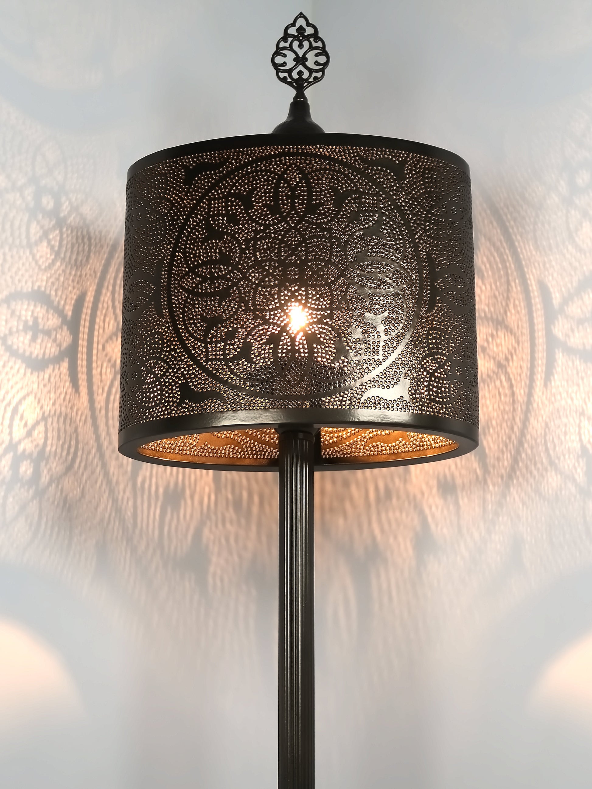 Moroccan Pierced Metal Table Lamp