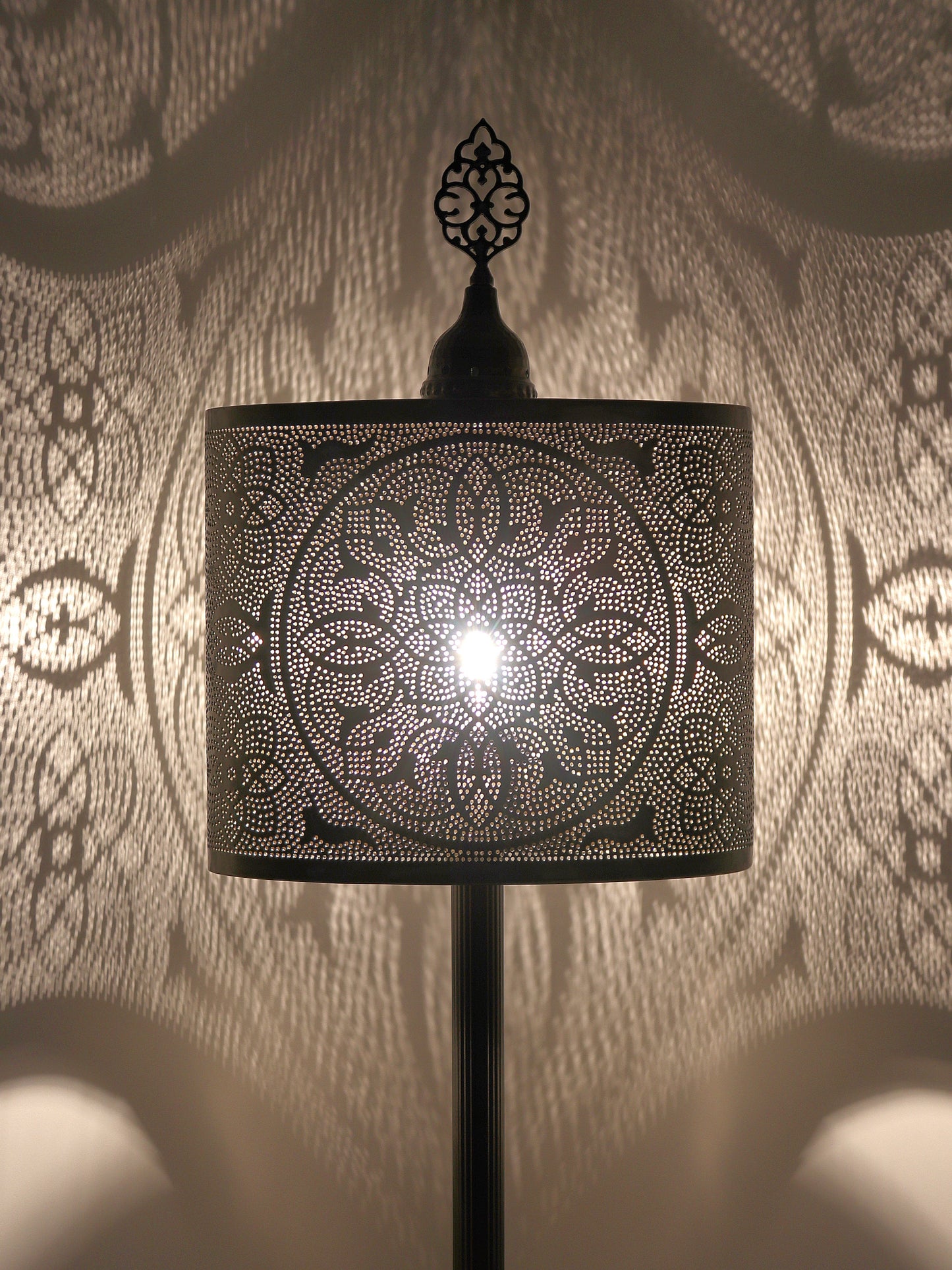 Moroccan Pierced Metal Table Lamp