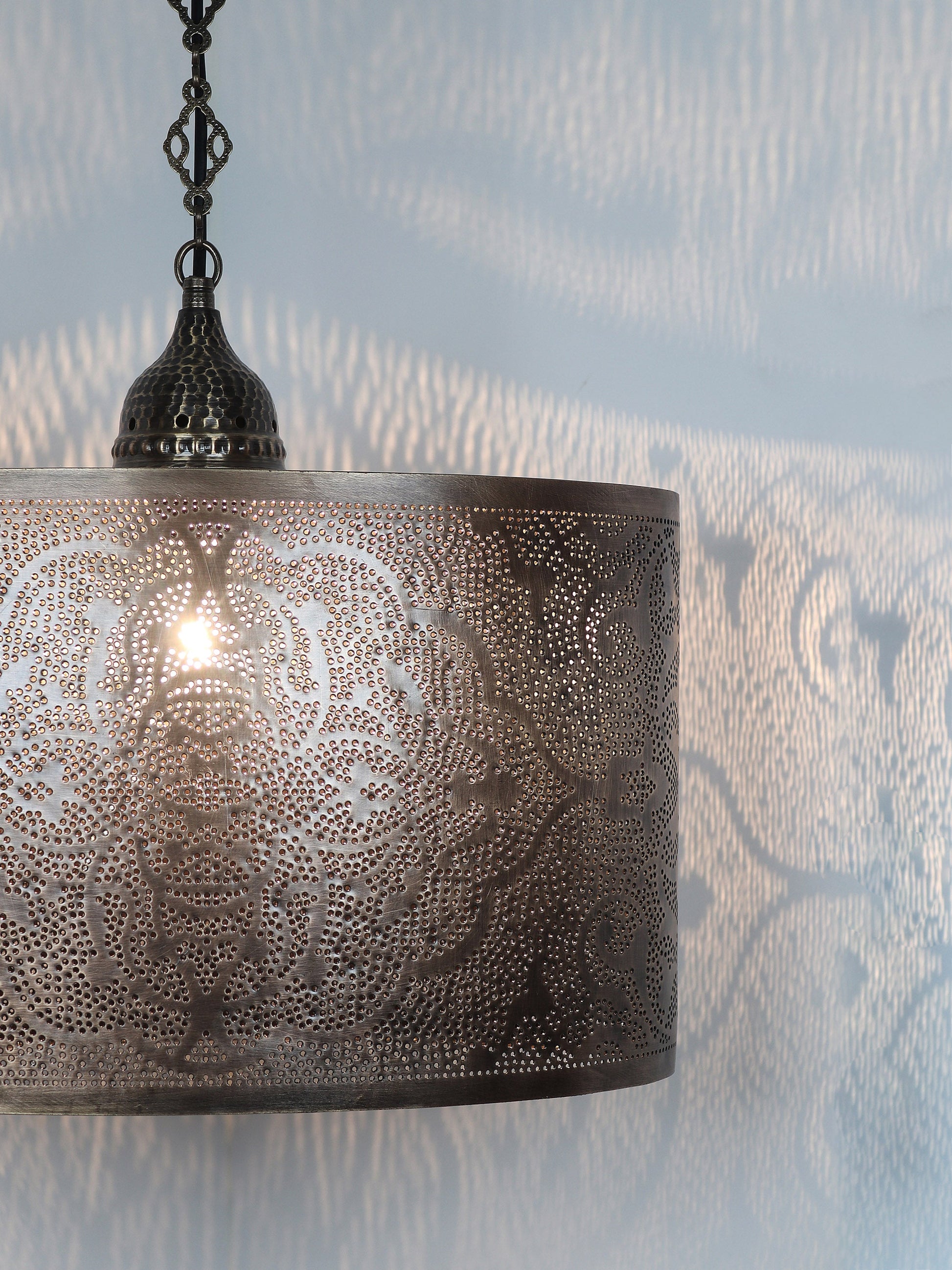 Moroccan Pierced Metal Pendant Light