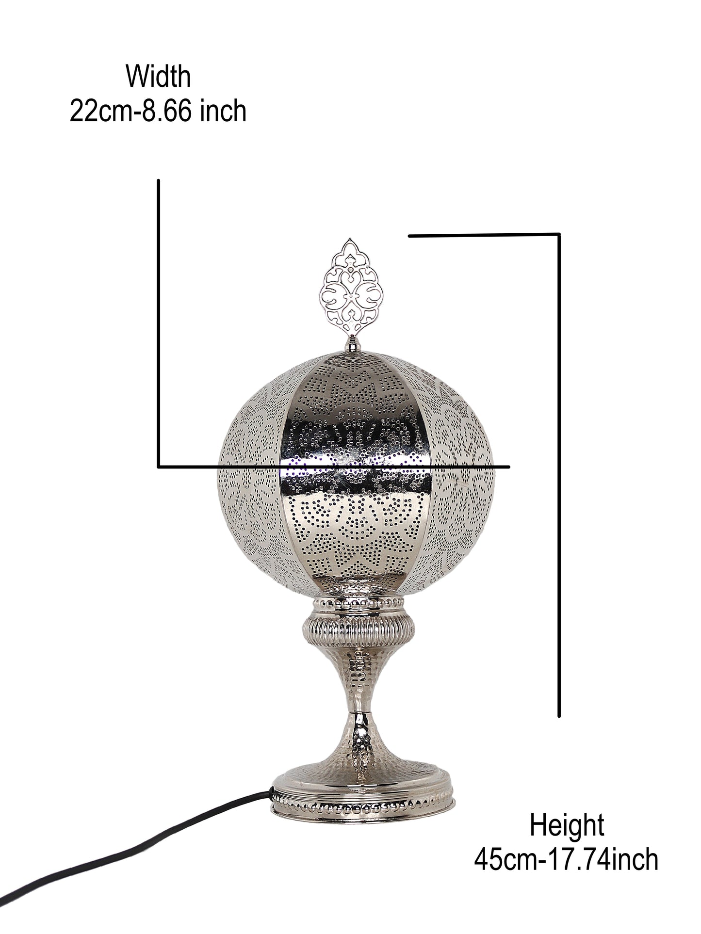 Moroccan Pierced Metal Table Lamp