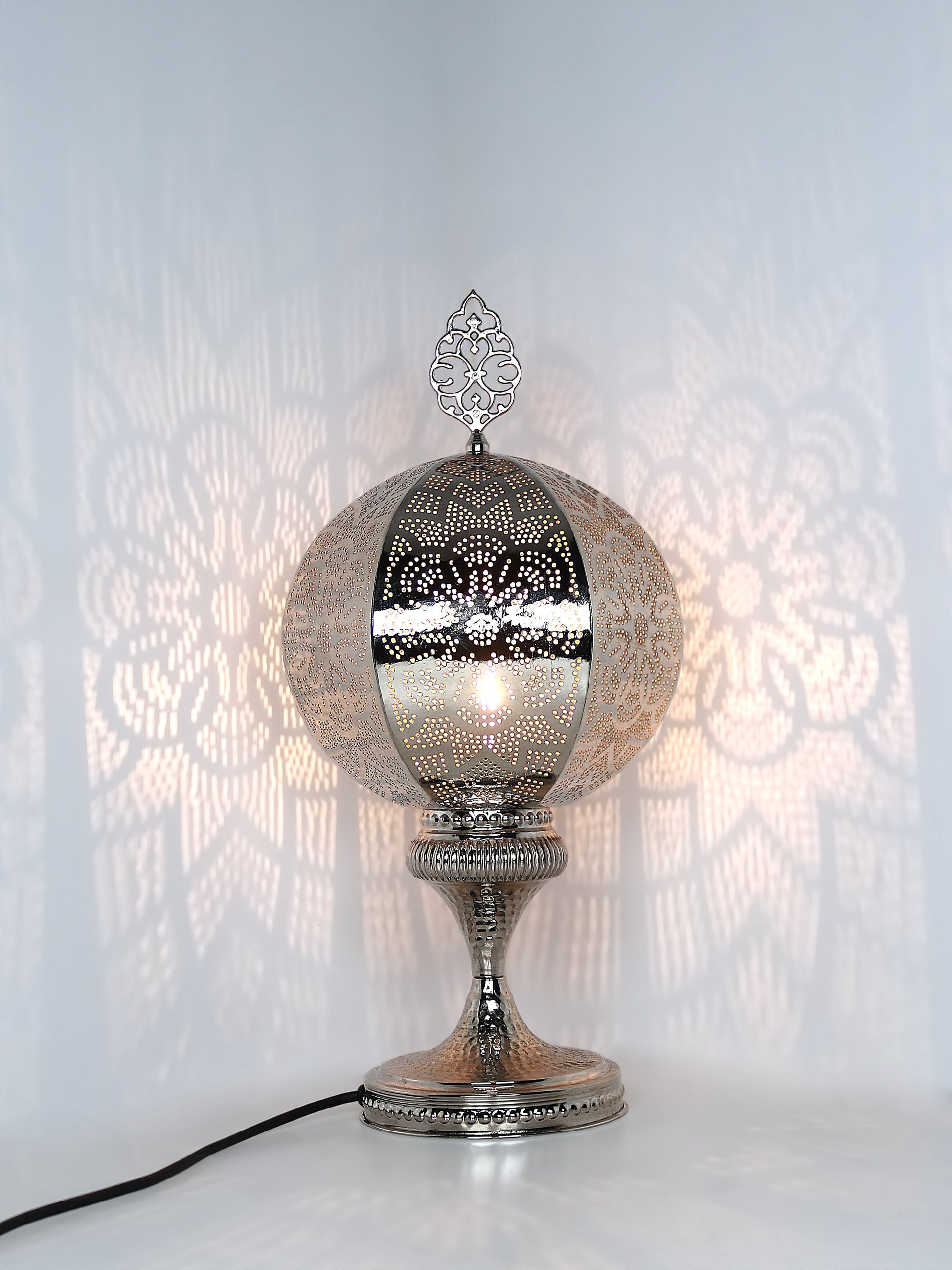 Moroccan Pierced Metal Table Lamp