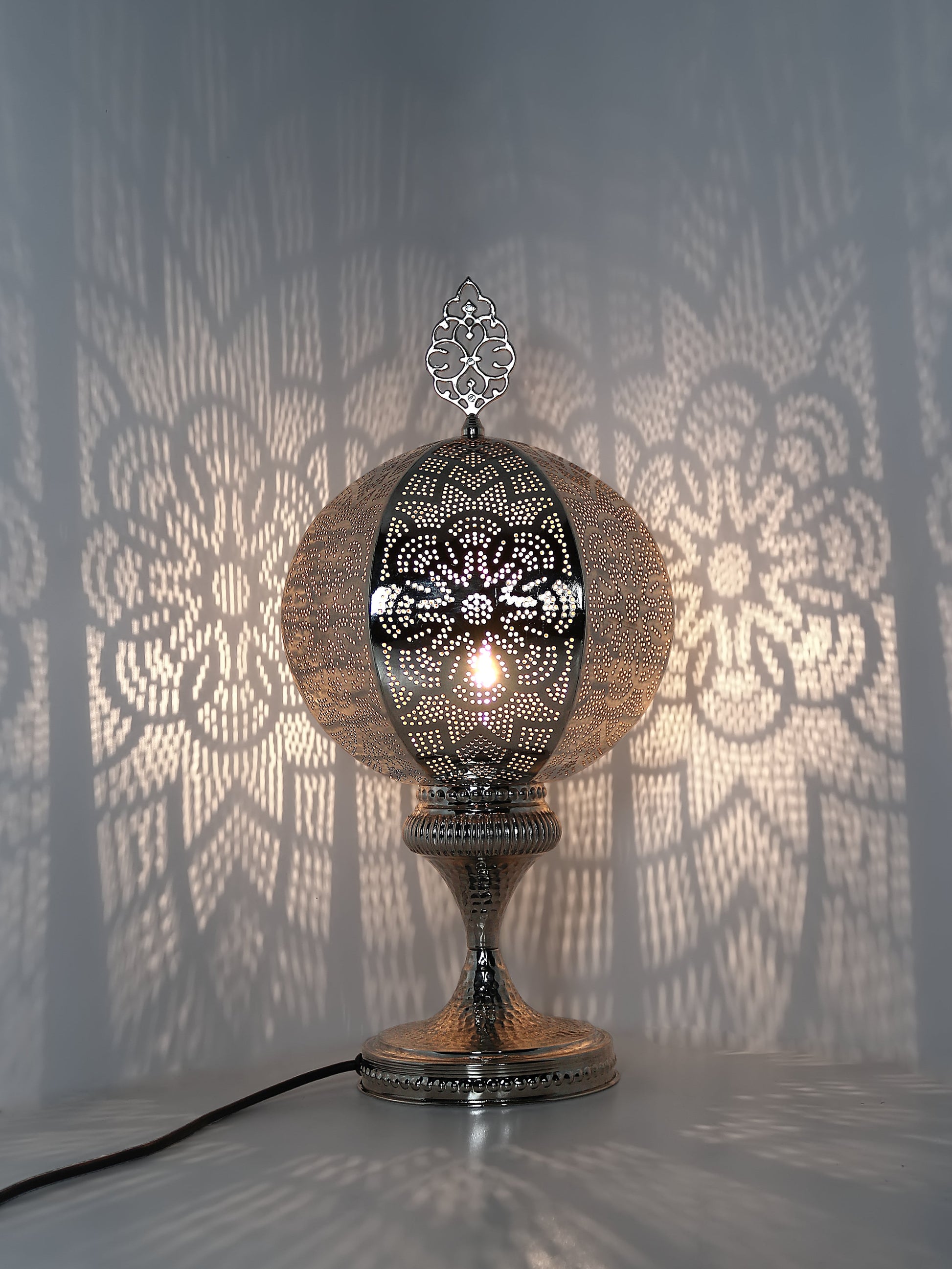 Moroccan Pierced Metal Table Lamp